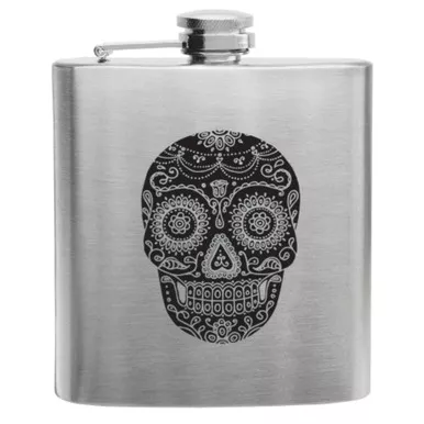 dia-de-los-muertos-stainless-steel-flask-by-true Dia De Los Muertos Stainless Steel Flask by True