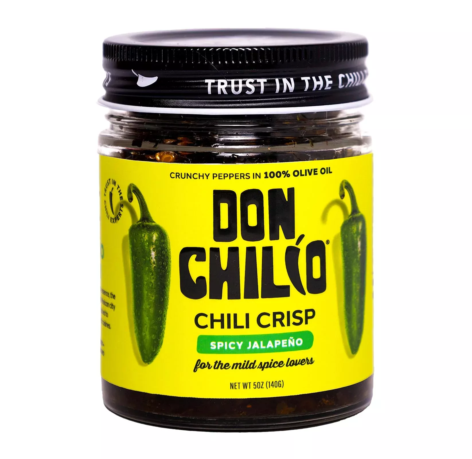 don-chilio-mild-jalapeno-mexican-chile-crisp-5-oz-crunchy-sliced-jalapenos-fried Don Chilio Mild Jalapeno Mexican Chile Crisp, 5 Oz. - Crunchy Sliced Jalapenos Fried Chili Peppers In Hot Seasoned 100% Olive Oi