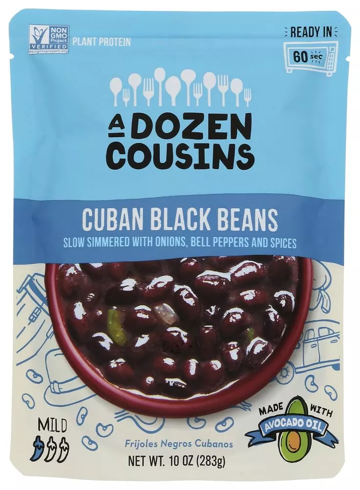 dozen-cousins-cuban-black-beans-with-onions-bell-pepper-10-ounce-6-per-case A Dozen Cousins Cuban Black Beans With Onions And Bell Pepper, 10 Ounce - 6 Per Case.
