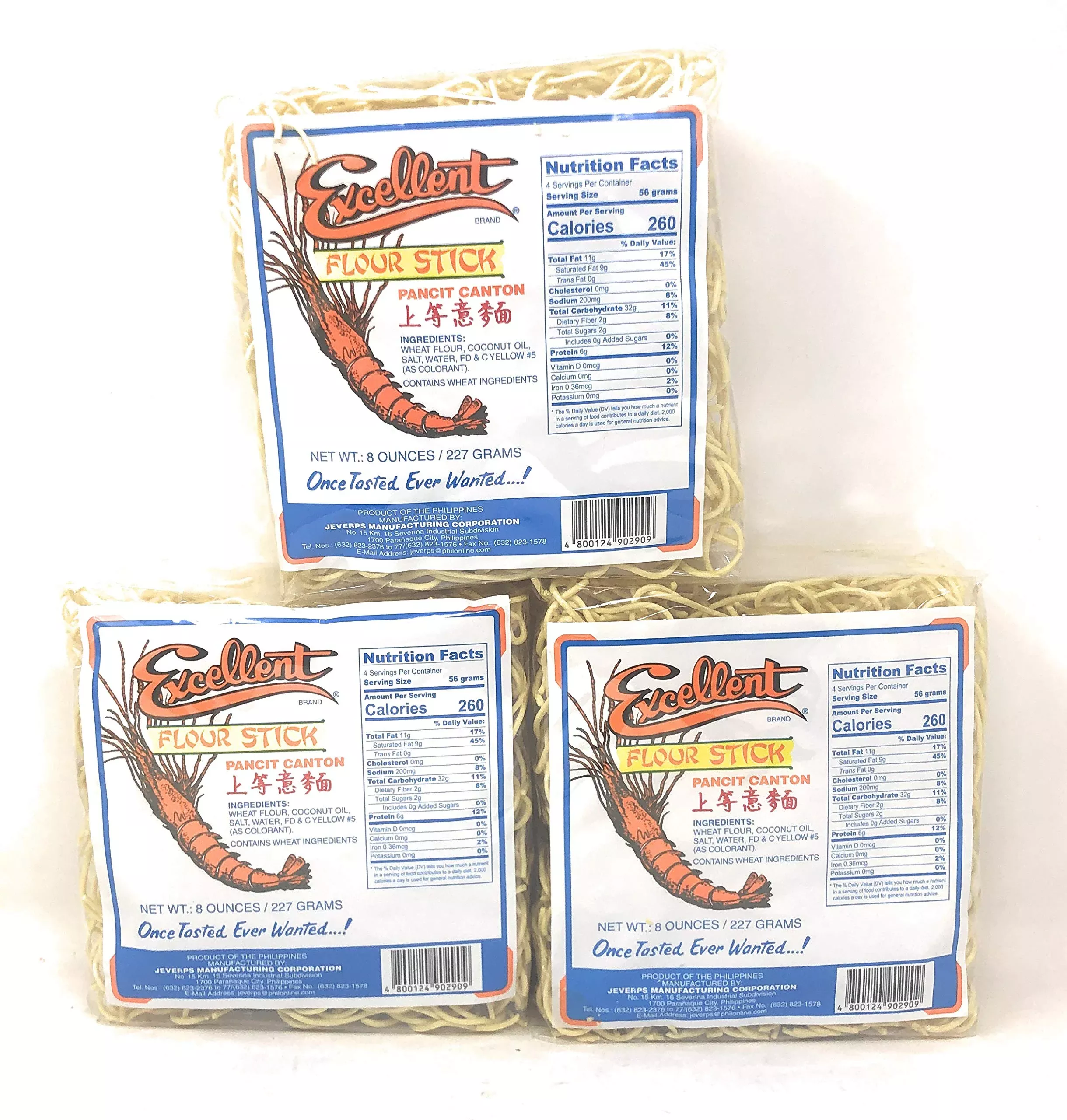 excellent-pancit-canton-noodles-8oz-227-grams-3-pack Excellent Pancit Canton Noodles, 8Oz (227 Grams) 3 Pack