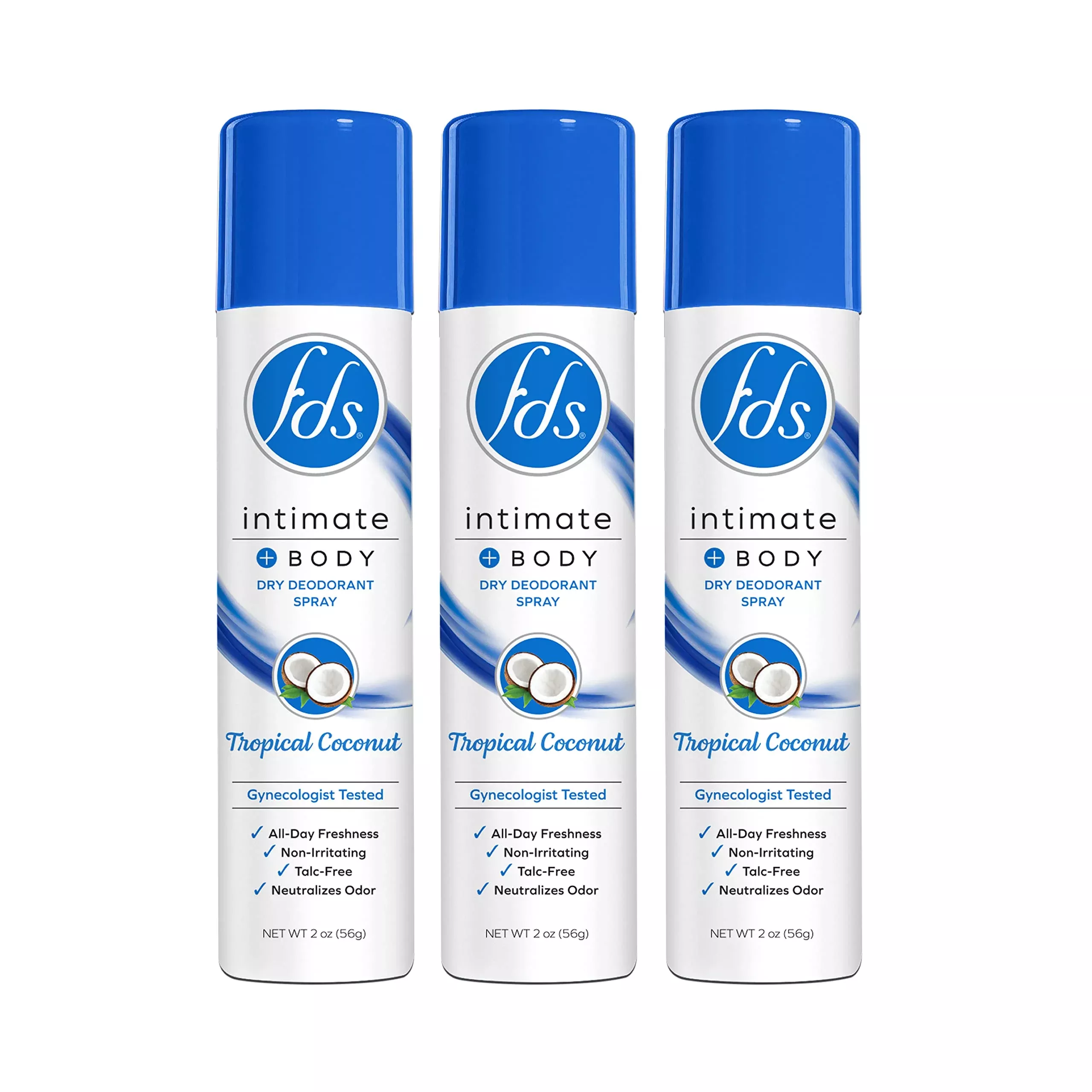 fds-intimate-deodorant-spray-tropical-coconut-2-oz-pack-3-feminine-spray-all-day Fds Intimate Deodorant Spray, Tropical Coconut, 2 Oz (Pack Of 3), Feminine Spray For All Day Freshness & Odor Protection; Ph-Bal