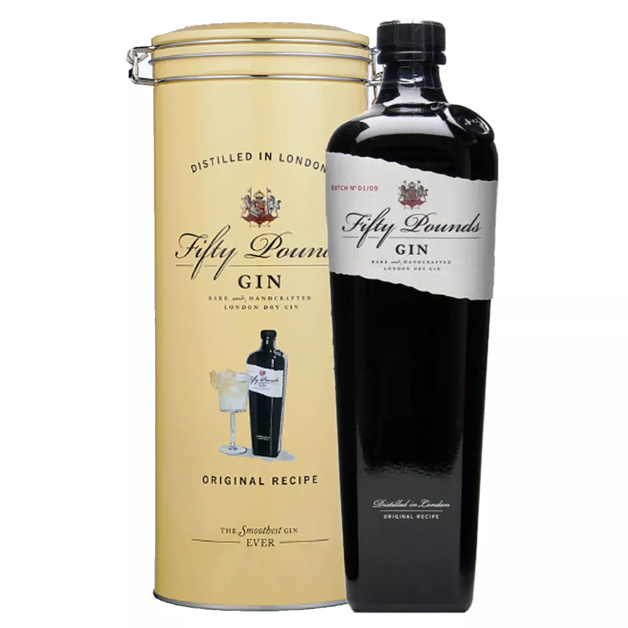 fifty-pounds-london-dry-gin-rare-handcraftedw-gift-tin Fifty Pounds London Dry Gin Rare & HandcraftedW / Gift Tin