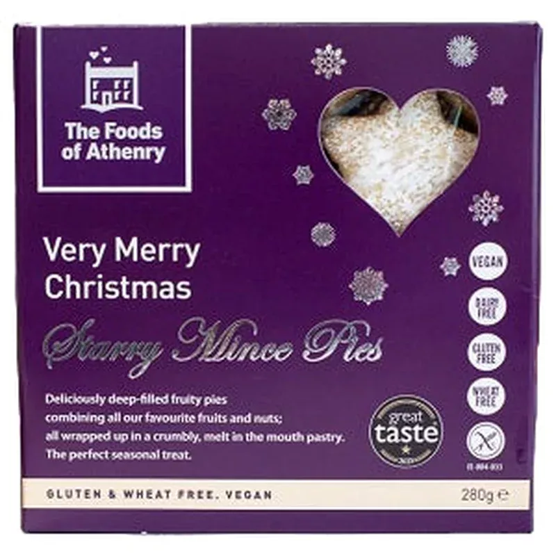 foods-athenry-starry-mince-pies-280g The Foods of Athenry Starry Mince Pies 280g