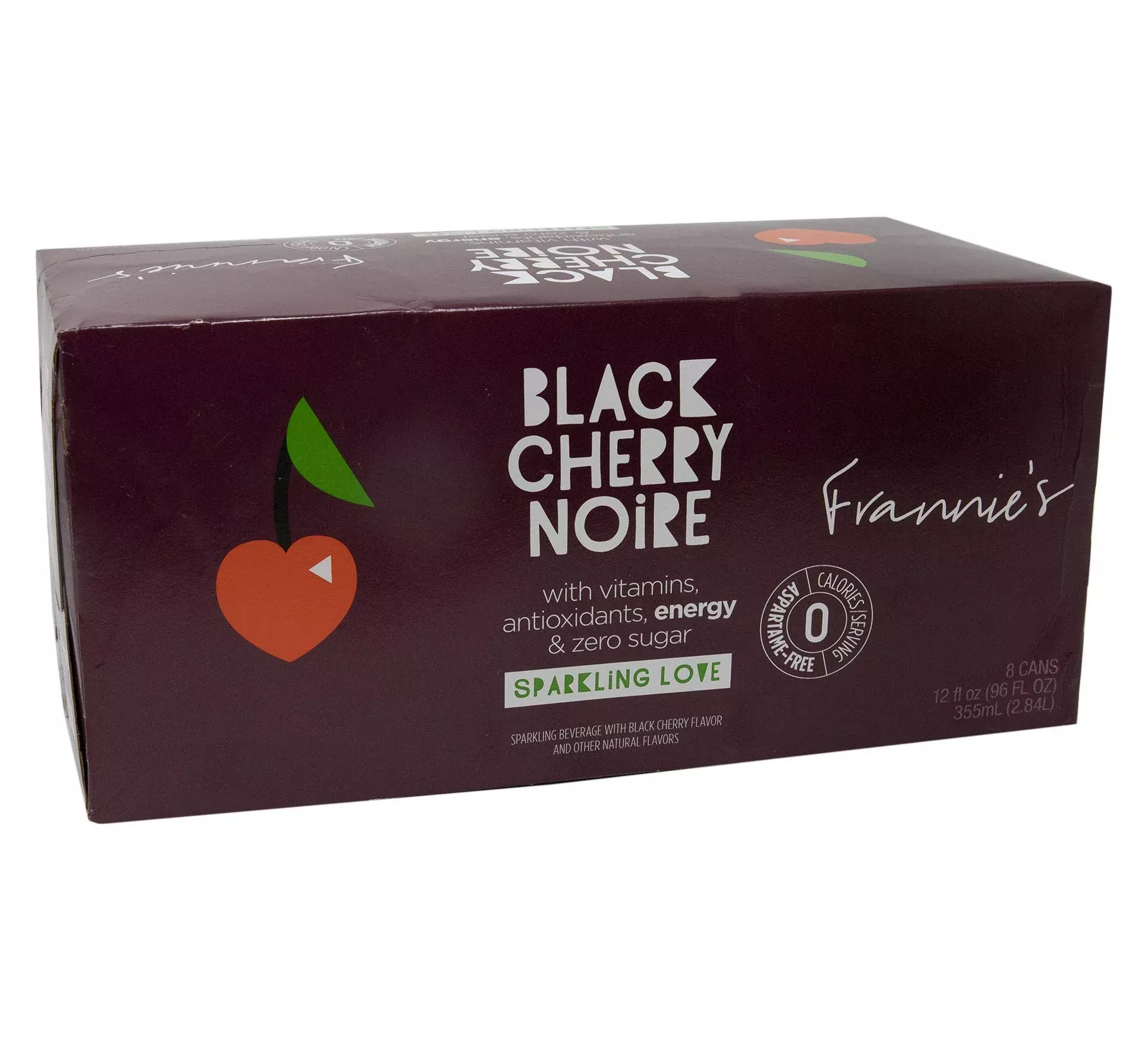 frannie-s-sparkling-beverage-zero-calories-sugar-aspertame-free-8-pack-12-fl-oz- Frannie'S Sparkling Beverage- Zero Calories & Sugar, Aspertame Free: 8-Pack 12 Fl. Oz. Cans (Black Cherry Noir)