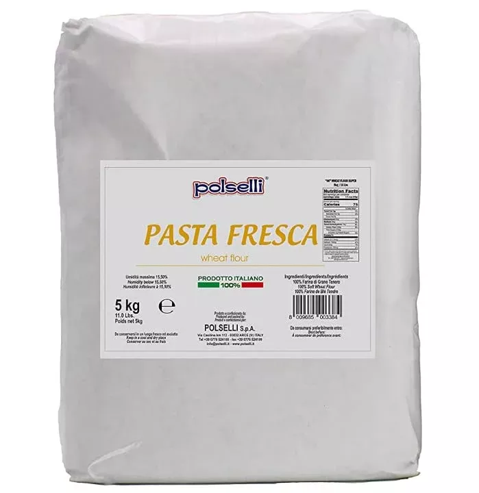 fresh-pasta-flour-100-soft-wheat-5-kg-11-lbs-tipo-00-bread-machine-or-handmade-p Fresh Pasta Flour, 100% Soft Wheat, 5 Kg (11 Lbs) Tipo 00, Bread Machine Or Handmade Pasta, For Bread, Gnocchi, Product Of Italy