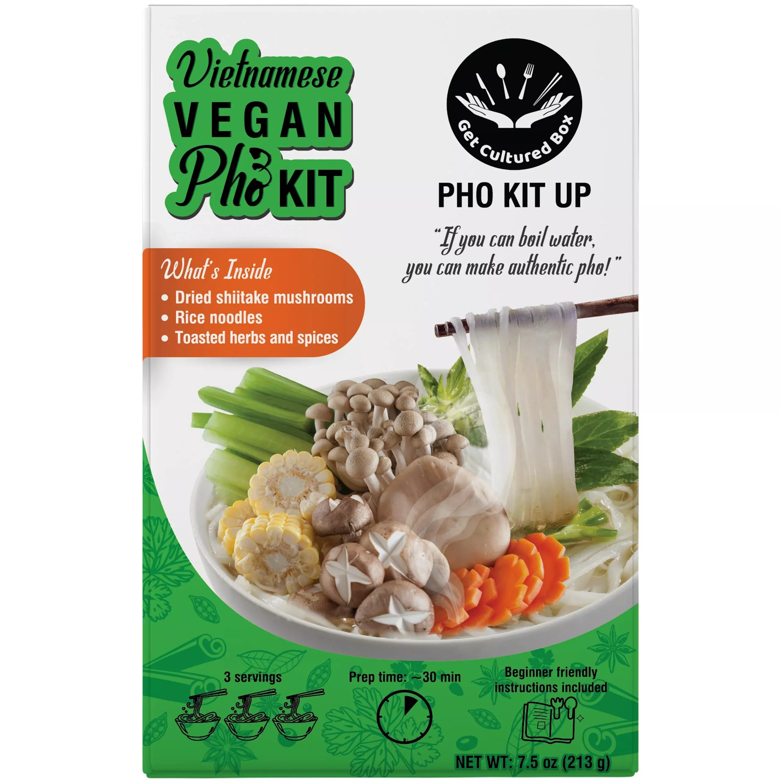 get-cultured-box-diy-vegan-pho-kit-ph-chay-make-authentic-vegan-vietnamese-noodl Get Cultured Box Diy Vegan Pho Kit (Ph? Chay), Make Authentic Vegan Vietnamese Noodle Soup Broth, Includes Herb Bag, Rice Noodle