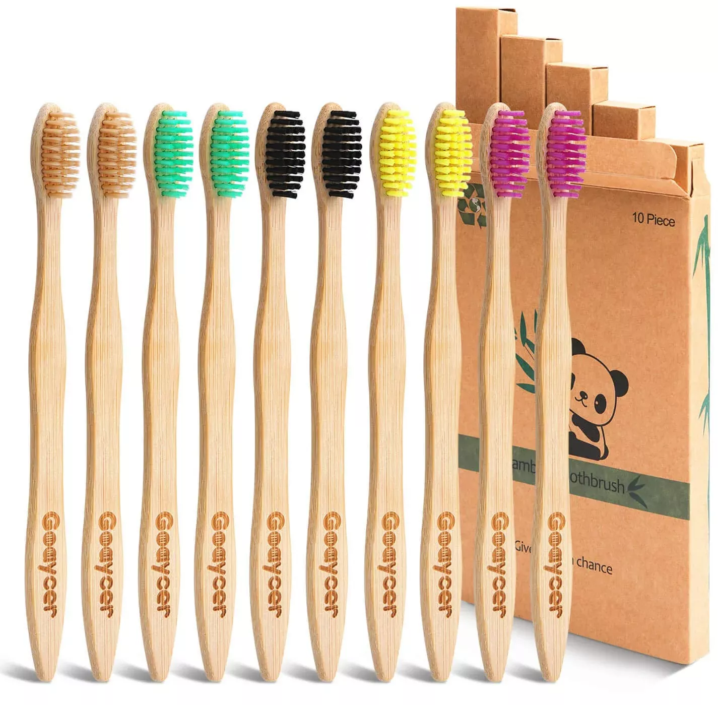 goaycer-eco-friendly-bamboo-toothbrush-10pack-medium-firm-bristles-biodegradable Goaycer Eco Friendly Bamboo Toothbrush, 10Pack Medium Firm Bristles Biodegradable Bulk Wooden Toothbrushes