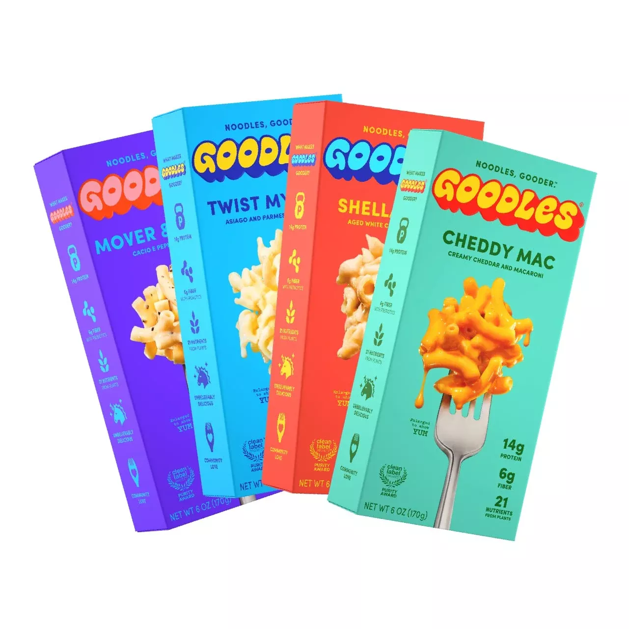 goodles-mac-cheese-assortment-4-pack-6oz-14g-protein-6g-fiber-with-prebiotics-21 Goodles Mac & Cheese Assortment 4 Pack, 6Oz - 14G Protein, 6G Fiber With Prebiotics, 21 Plant-Based Nutrients And Made W/Real Ch