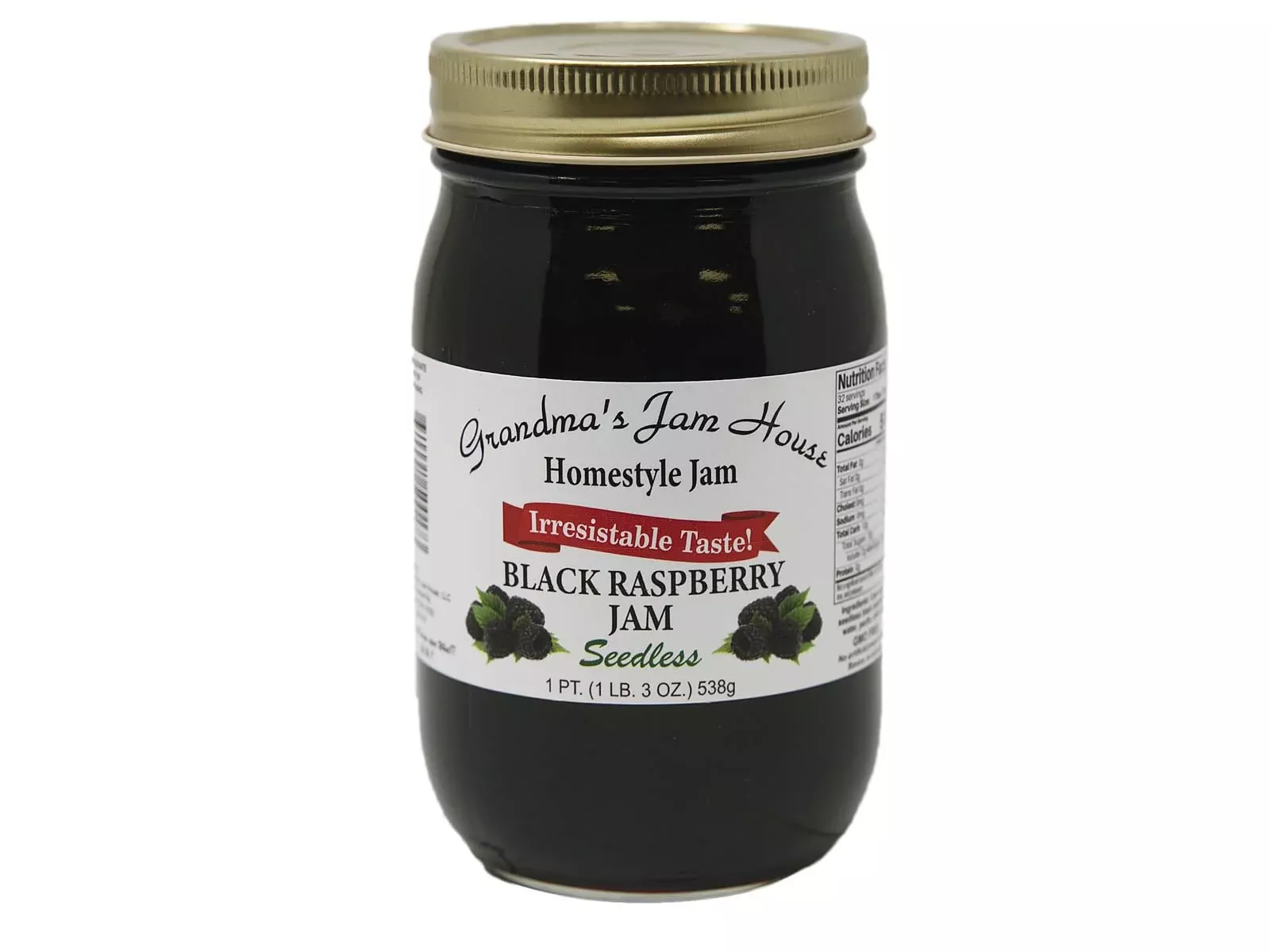 grandma-s-seedless-black-raspberry-jam-16oz-jar Grandma'S Seedless Black Raspberry Jam - 16Oz Jar