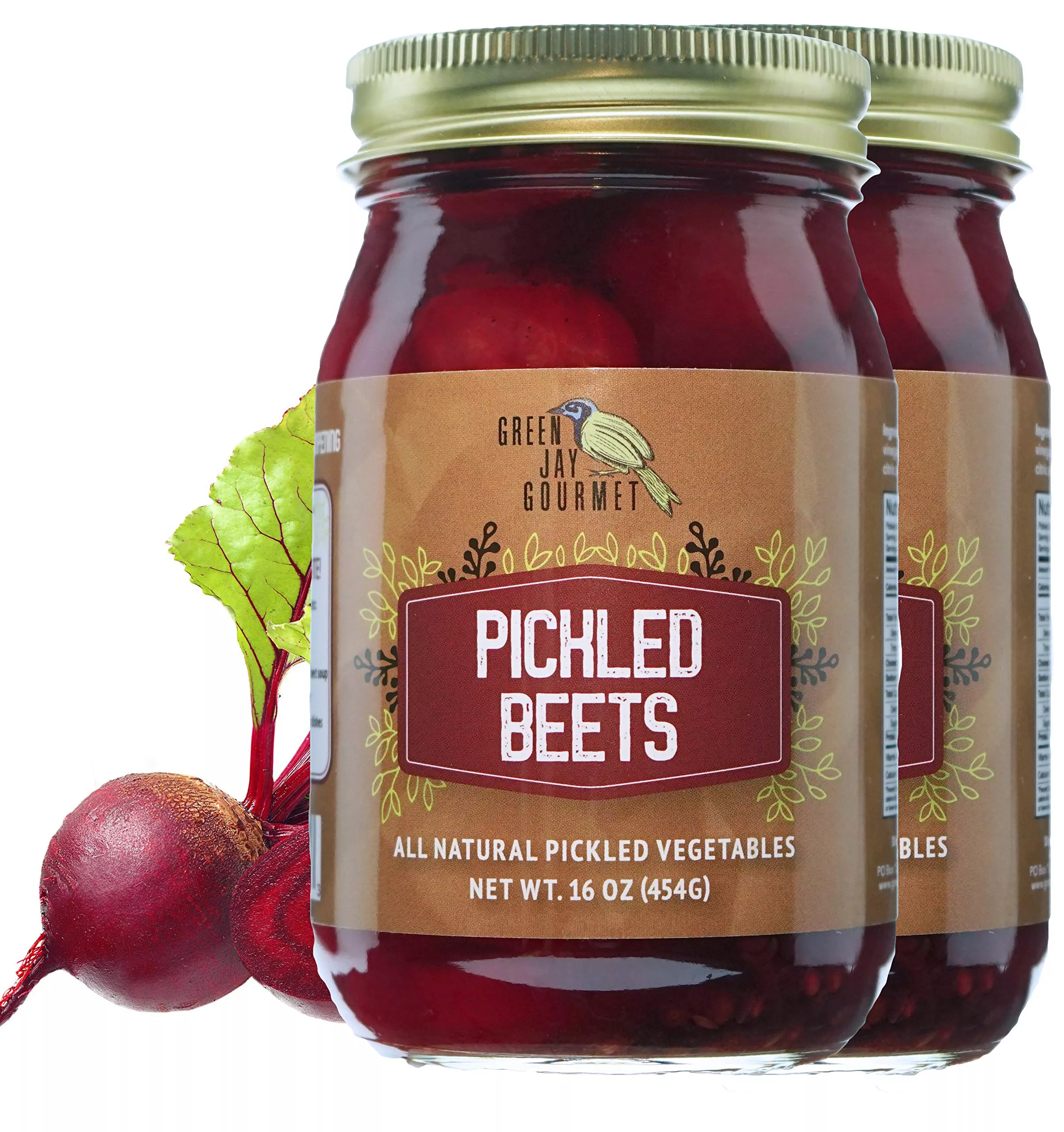 green-jay-gourmet-fresh-classic-pickled-beets-grandmas-original-recipe-sweet-tan Green Jay Gourmet Fresh Classic Pickled Beets - Grandmas Original Recipe - Sweet, Tangy, And Vinegary Brine - Simple Natural Ing