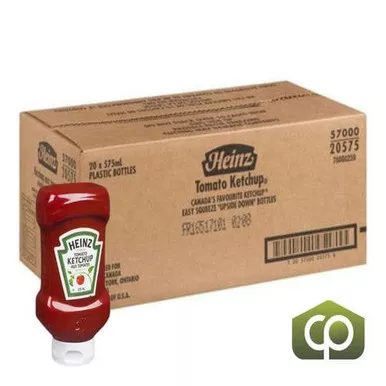 heinz-ketchup-squeeze-bottle-575-ml-bulk-size-4-l-1-06-gallons-20-case The Heinz Ketchup Squeeze Bottle - 575 mL Bulk Size -4 L/1.06 Gallons (20/Case)