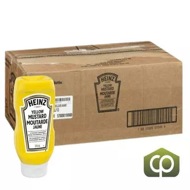heinz-mustard-yellow-upside-down-bottle-375-ml-0-79-lbs-24-case Heinz Mustard Yellow Upside Down Bottle 375 ML (0.79 lbs) (24/Case)