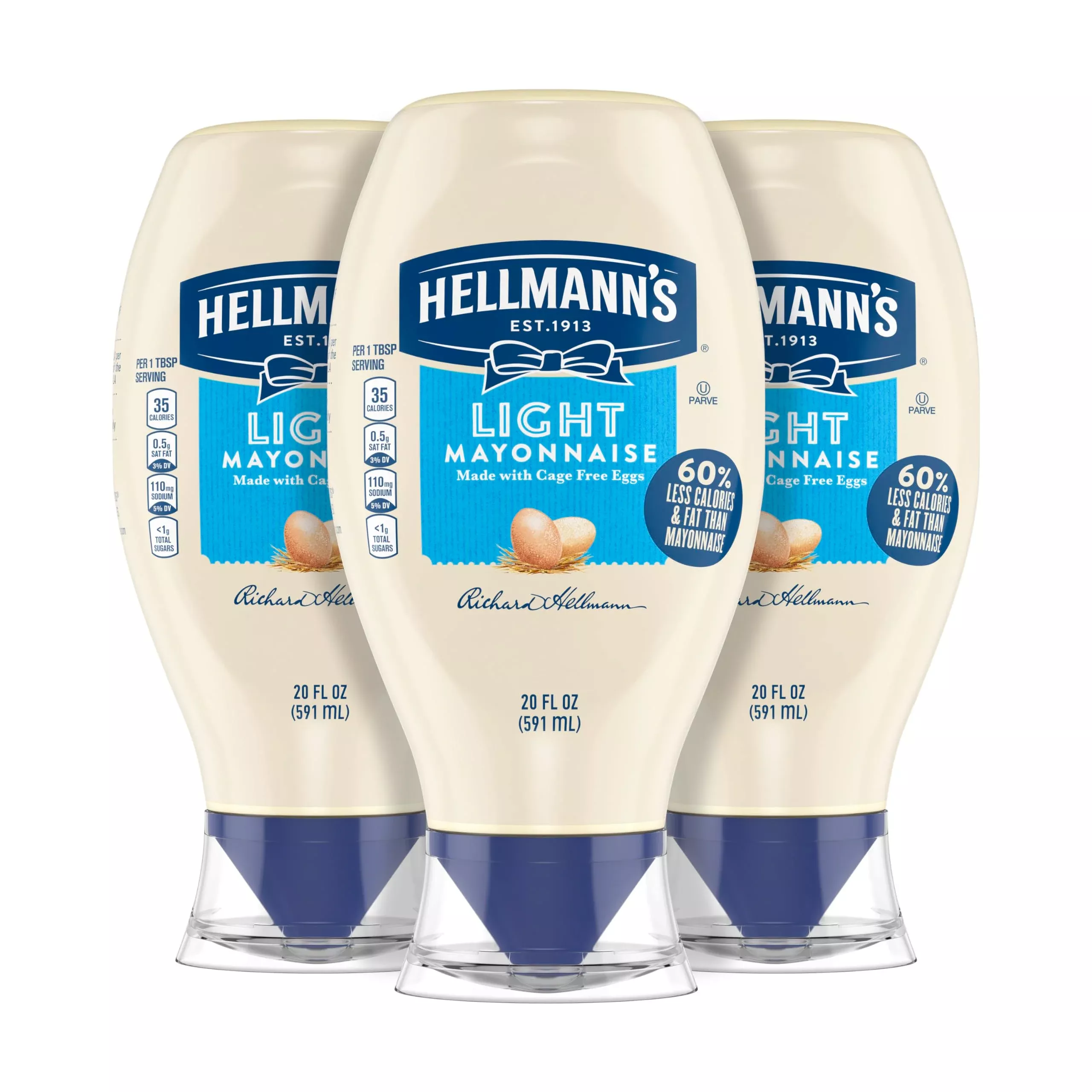 hellmann-s-light-mayonnaise-light-mayo-squeeze-bottle-pack-3-creamy-condiment-sa Hellmann'S Light Mayonnaise Light Mayo Squeeze Bottle Pack Of 3 For A Creamy Condiment For Sandwiches And Simple Meals Made With