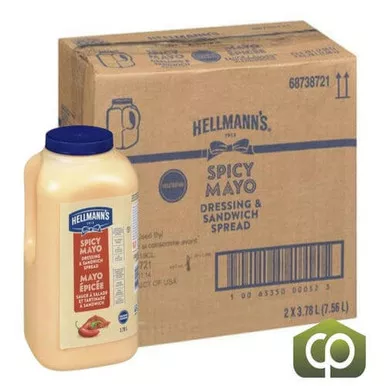 hellmann-s-spicy-mayonnaise-dressing-3-78-l-1-gallon-2-case Hellmann's Spicy Mayonnaise Dressing - 3.78 L/1 Gallon(2/Case)