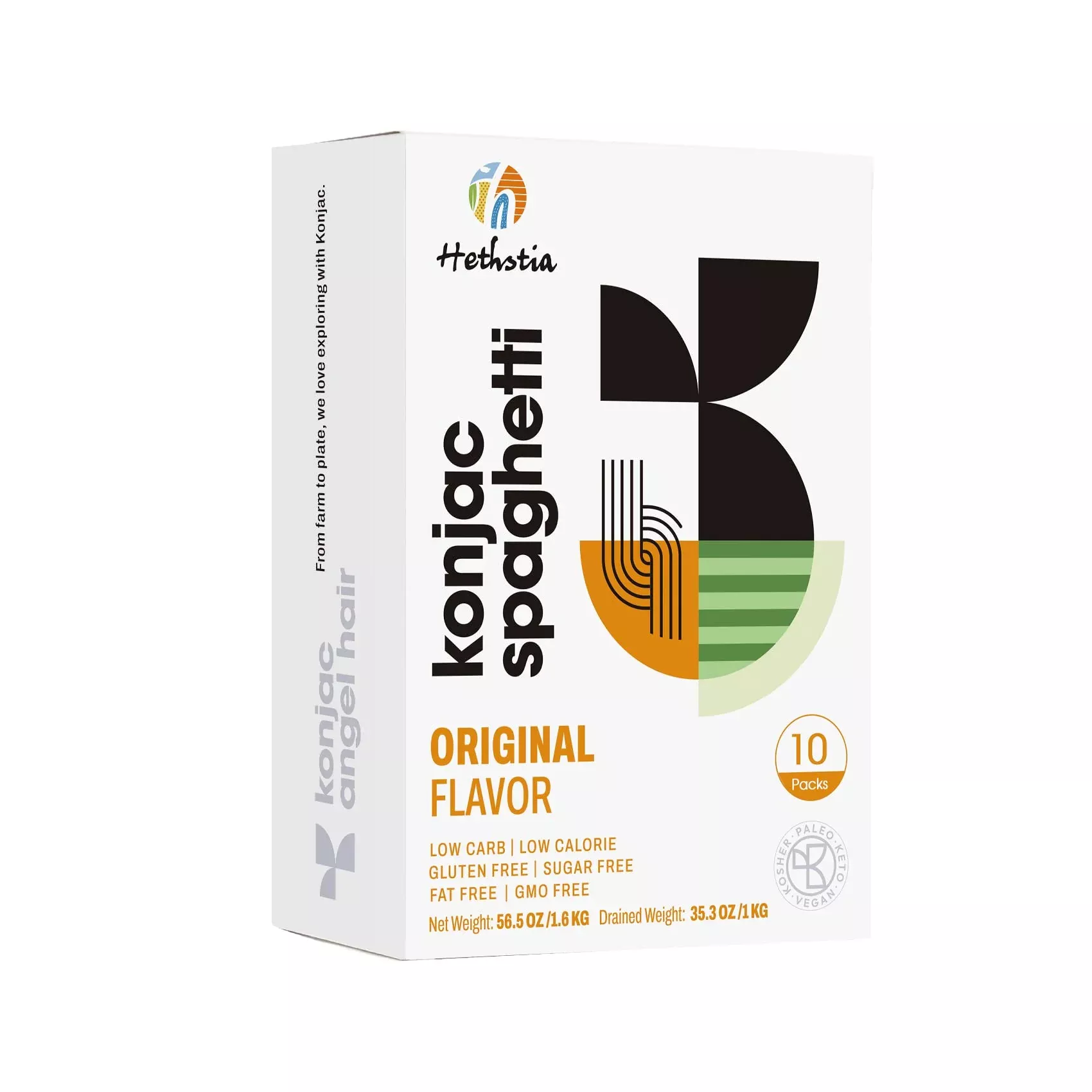 hethstia-shirataki-konjac-noodle-konjac-noodles-pasta-spaghetti-low-calorie-low- Hethstia Shirataki Konjac Noodle, Konjac Noodles Pasta Spaghetti, Low-Calorie, Low-Carb, Sugar-Free, 56.5 Oz (10 Packs), Low Gi,