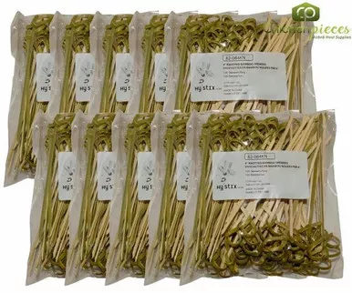 hy-stix-skewer-bamboo-4-in-knotted-end-100-ct-10-case-eco-friendly-catering-skew Hy Stix Skewer Bamboo 4 in. Knotted End, 100 CT (10/Case) - Eco-Friendly Catering Skewers