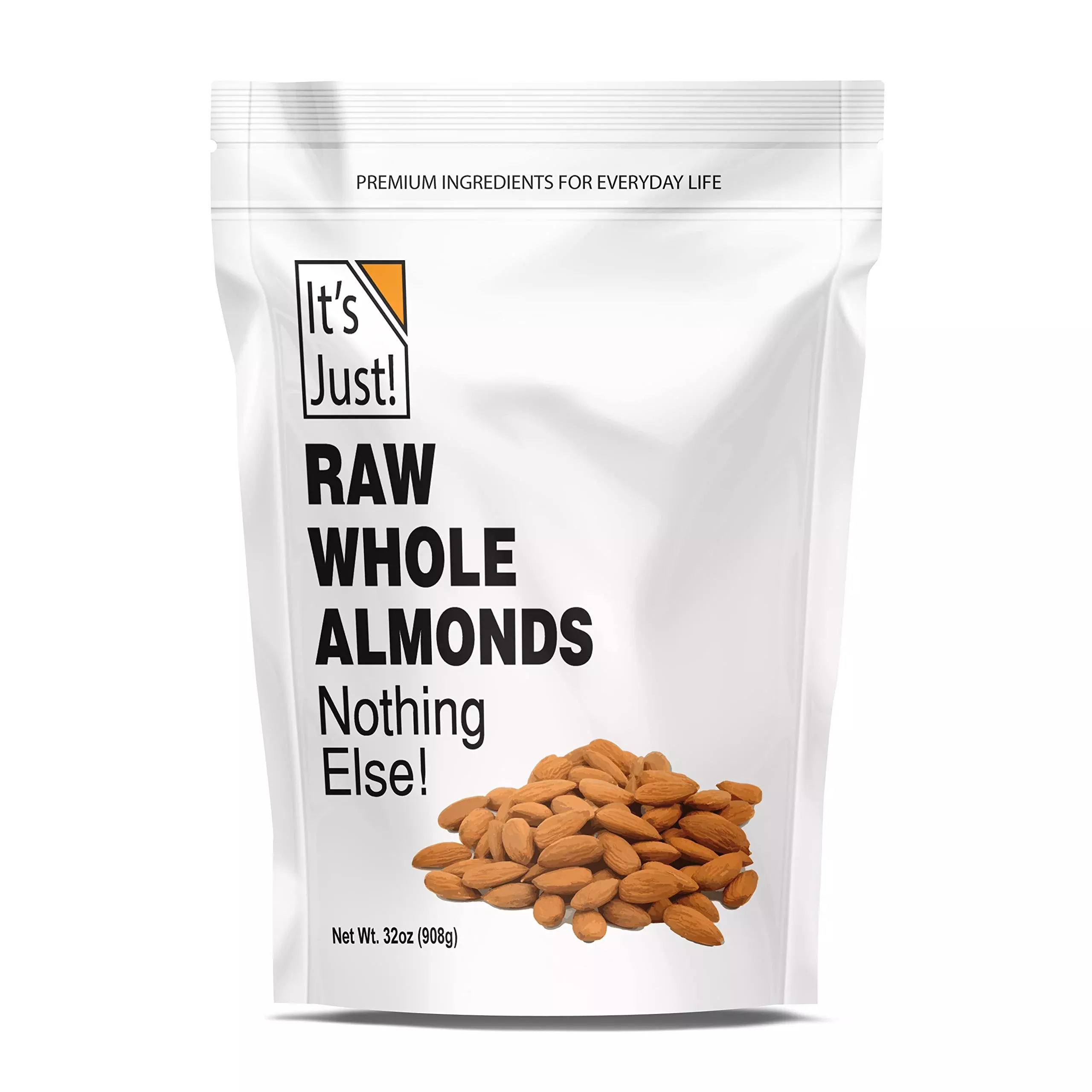 it-s-just-raw-whole-almonds-grown-in-california-32oz-2lbs-unsalted-premium-quali It'S Just - Raw Whole Almonds, Grown In California, 32Oz (2Lbs), Unsalted, Premium Quality, Supreme Grade, Naturally Semi Sweet,