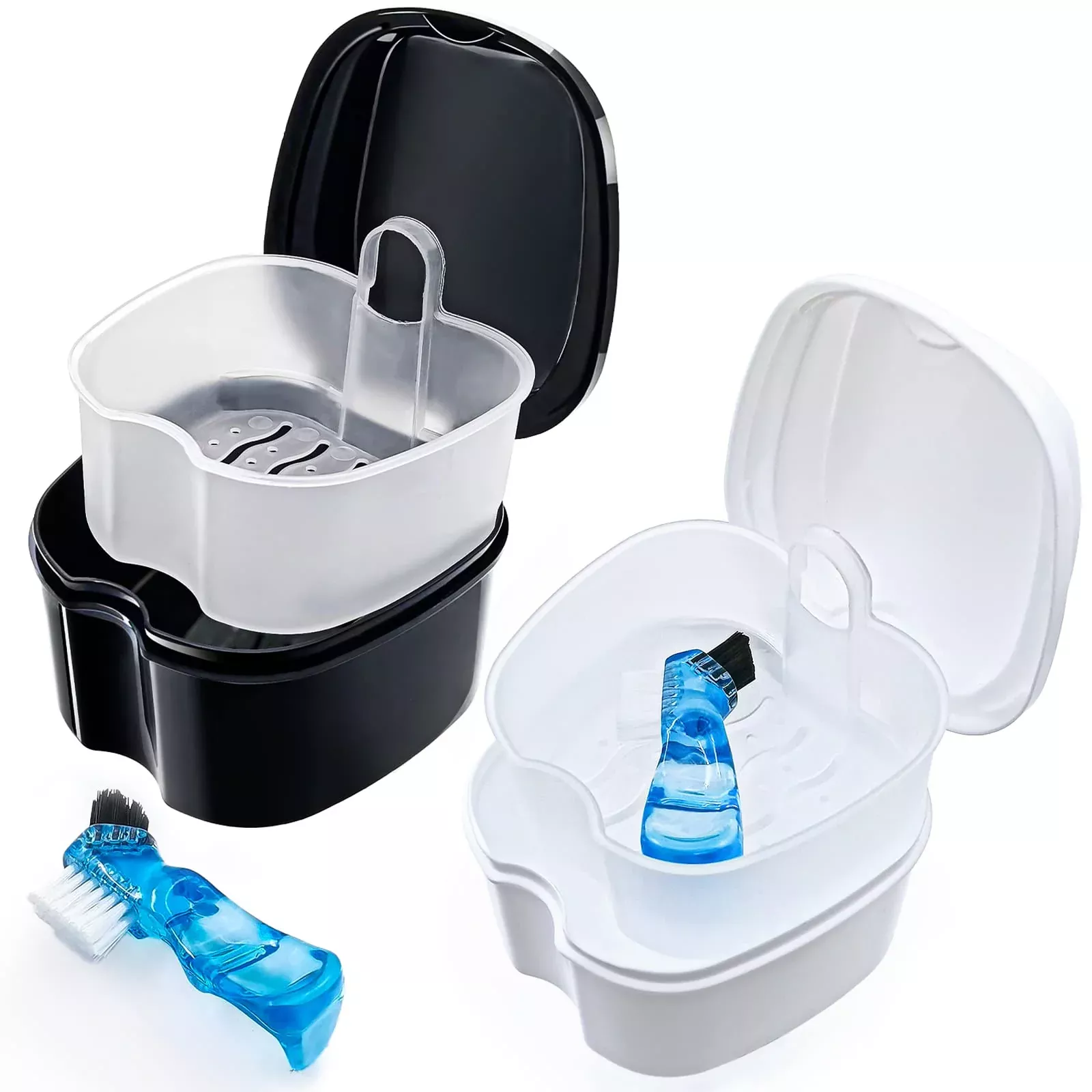 keedolla-2-pack-denture-bath-case-partial-denture-cup-retainer-cleaning-containe Keedolla 2 Pack Denture Bath Case Partial Denture Cup Retainer Cleaning Container, Denture Wash Container Retainer Bath Box Cup