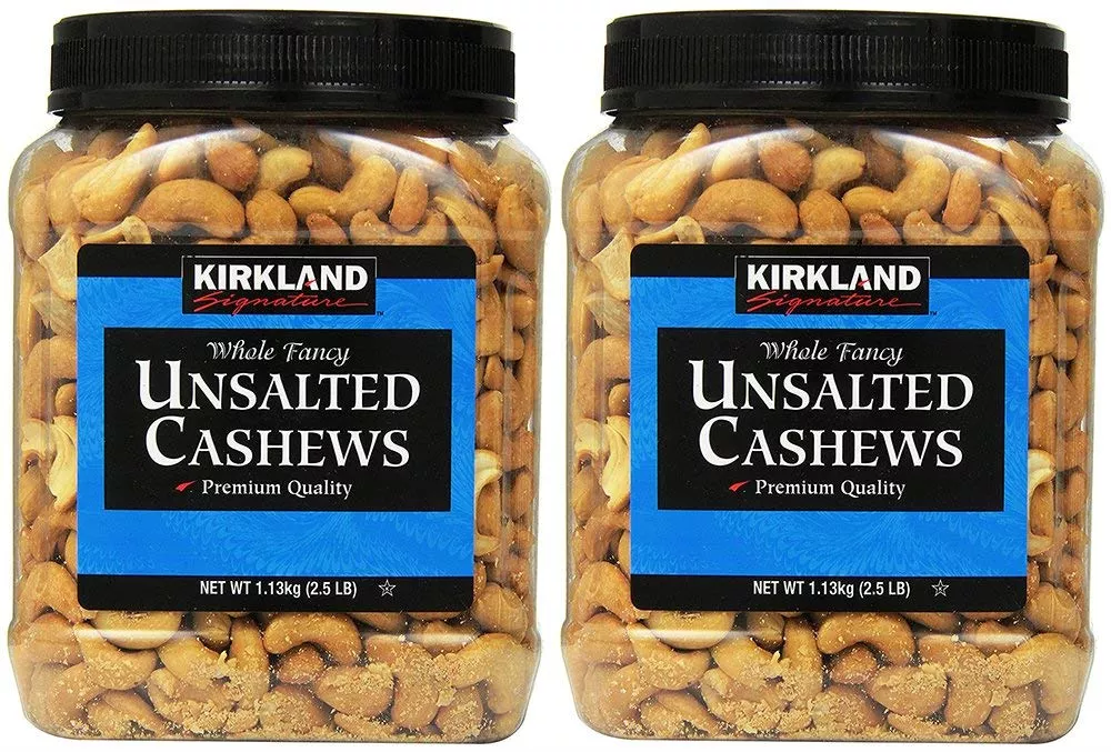 kirkland-signature-kirkland-signature-unsalted-cashews-2-5-pound-2-pack Kirkland Signature Kirkland Signature Unsalted Cashews, 2.5 Pound, 2 Pack