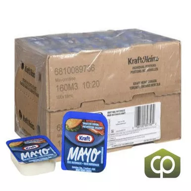 kraft-real-mayonnaise-portions-18ml-8-8-lbs-200-case-canadian-made Kraft Real Mayonnaise Portions - 18ml/8.8 lbs(200/Case)- Canadian Made