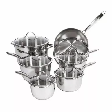 Lagostina Stainless Steel 3-Ply Oven Safe Cookware Set - 12-Piece