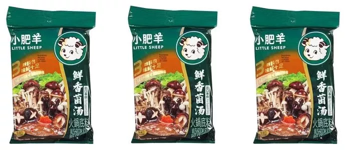 little-sheep-mongolian-hot-pot-soup-base-3-packs-mushroom Little Sheep Mongolian Hot Pot Soup Base (3 Packs, Mushroom)