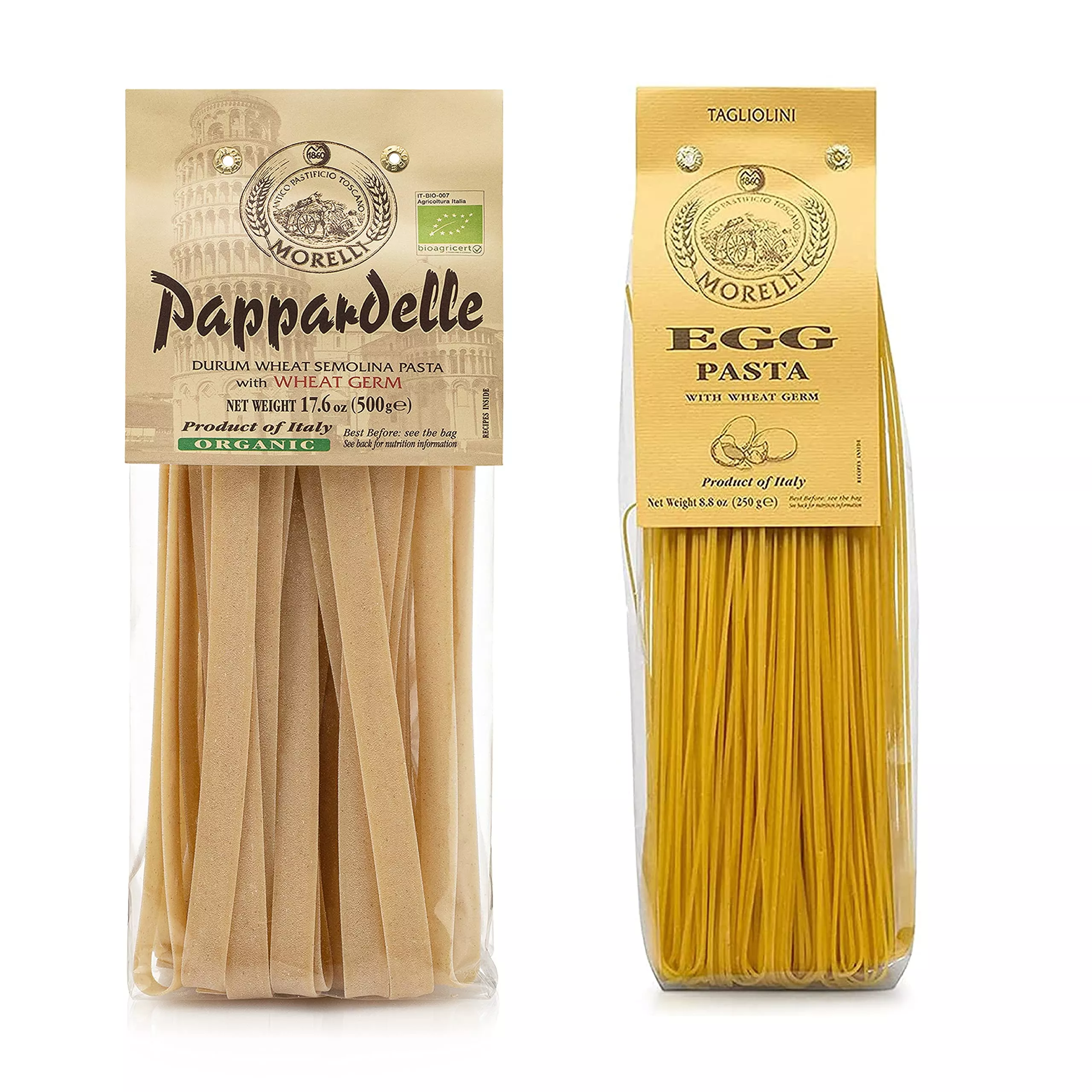 morelli-pappardelle-egg-tagliolini-italian-pasta-variety-pack-imported-pasta-fro Morelli Pappardelle And Egg Tagliolini Italian Pasta Variety Pack - Imported Pasta From Italy, Gourmet Pasta Sampler Includes 17