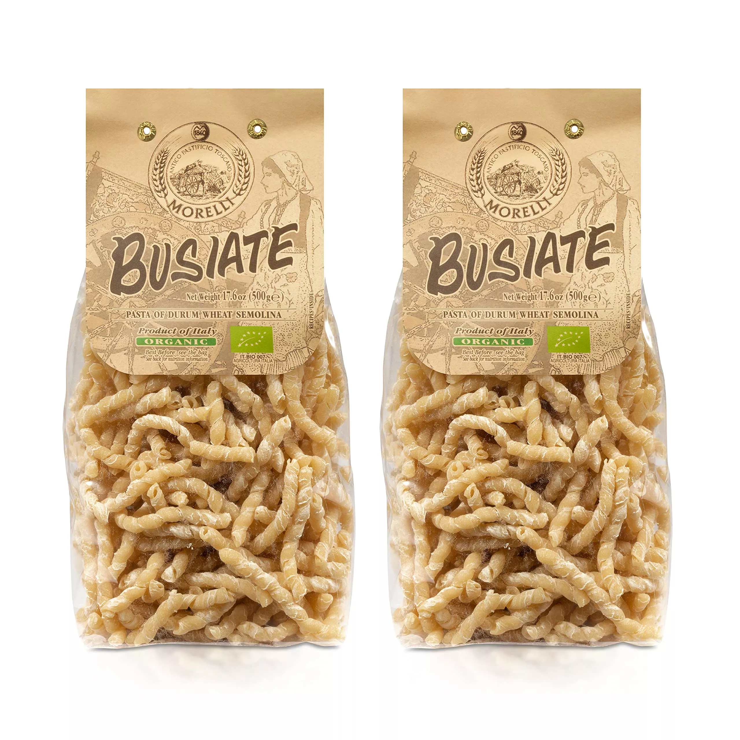 morelli-spiral-pasta-organic-premium-durum-wheat-semolina-italian-pasta-from-ita Morelli Spiral Pasta - Organic Premium Durum Wheat Semolina Italian Pasta From Italy - Protein-Rich, Ancient Grains, All Natural