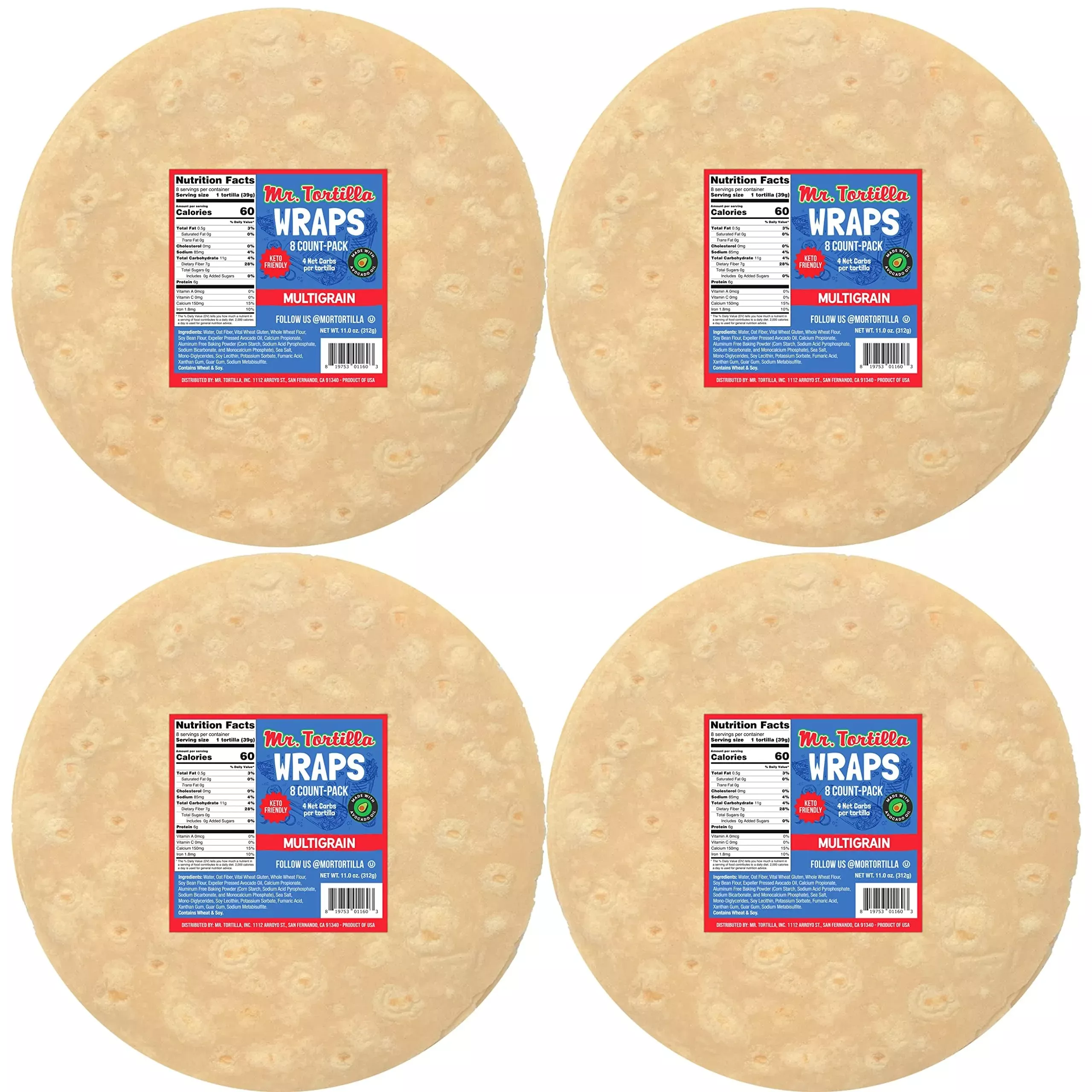 mr-tortilla-keto-friendly-4-net-carb-tortillas-fresh-delicious-soft-taco-shells- Mr. Tortilla Keto-Friendly 4 Net Carb Tortillas - Fresh Delicious Soft Taco Shells - Healthy Keto Food Wraps - Organic Wheat Flo