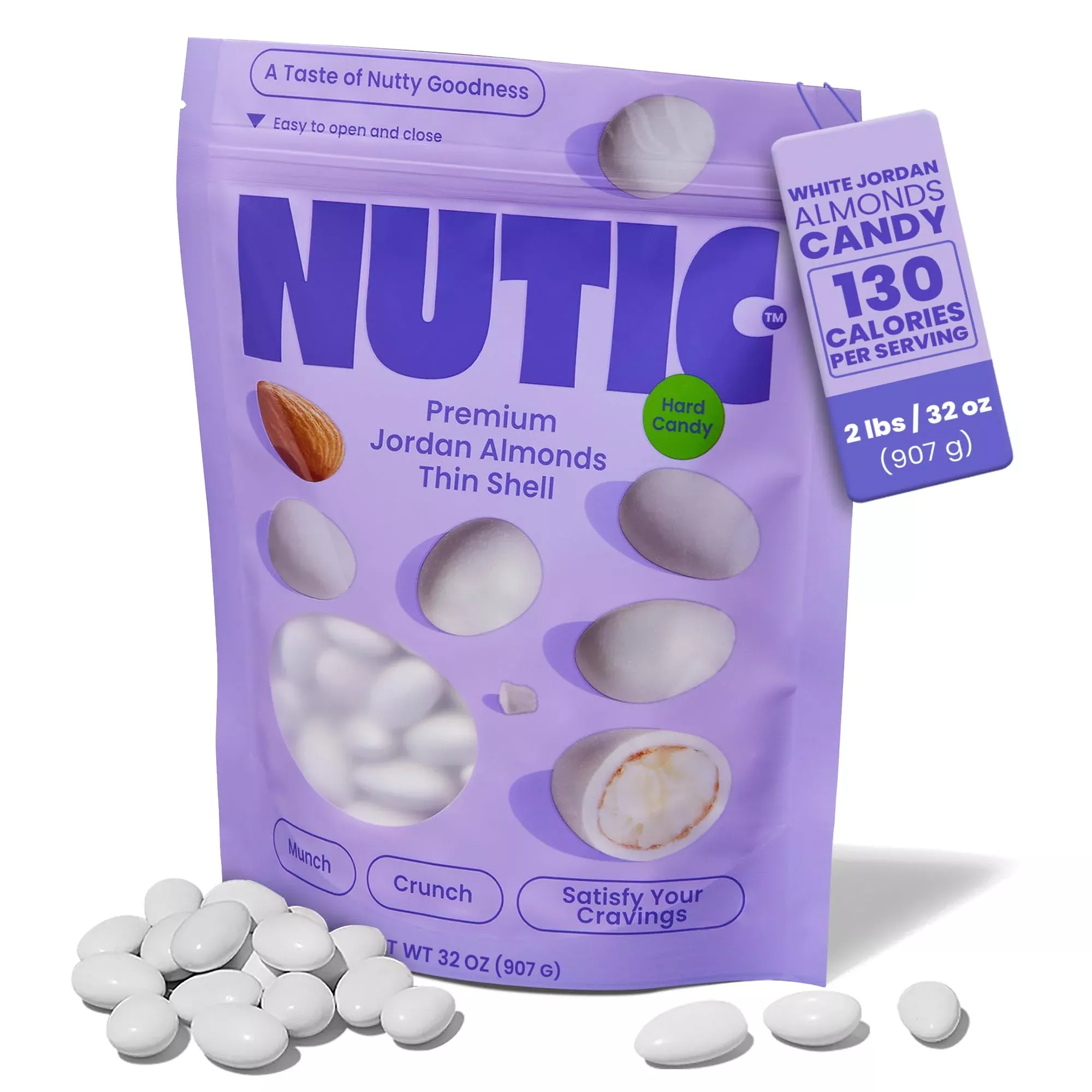 nutic-white-jordan-almonds-2lb-premium-thin-shell-elegant-italian-confetti-candy Nutic White Jordan Almonds - 2Lb, Premium Thin Shell, Elegant Italian Confetti Candy For Weddings, Holidays, And Birthdays, Fres