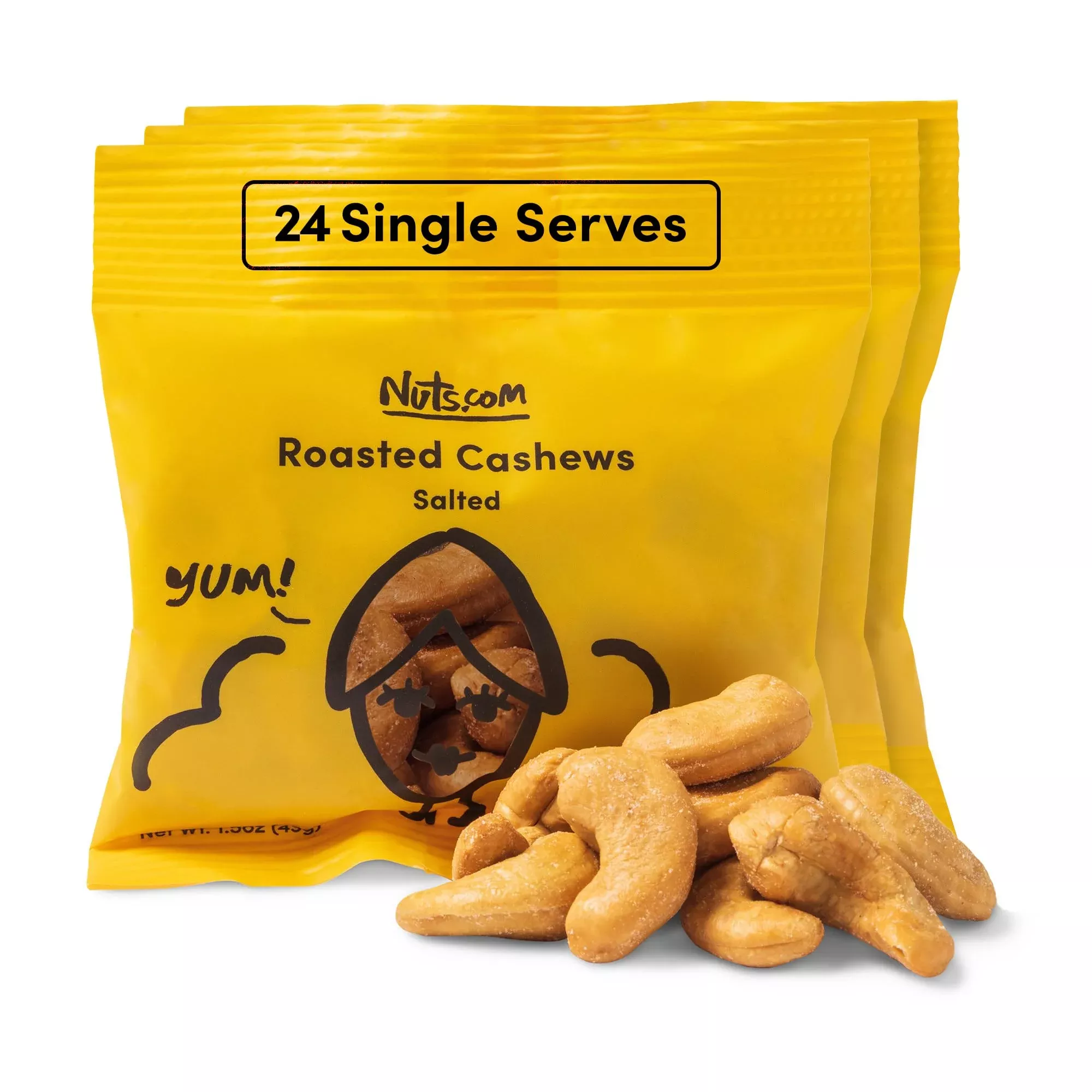 nuts-com-roasted-cashews-salted-single-serve-creamy-savory-flavor-healthy-snack- Nuts.Com - Roasted Cashews (Salted Single Serve) - Creamy & Savory Flavor, Healthy Snack For Adults & Kids, Good Source Of Prote
