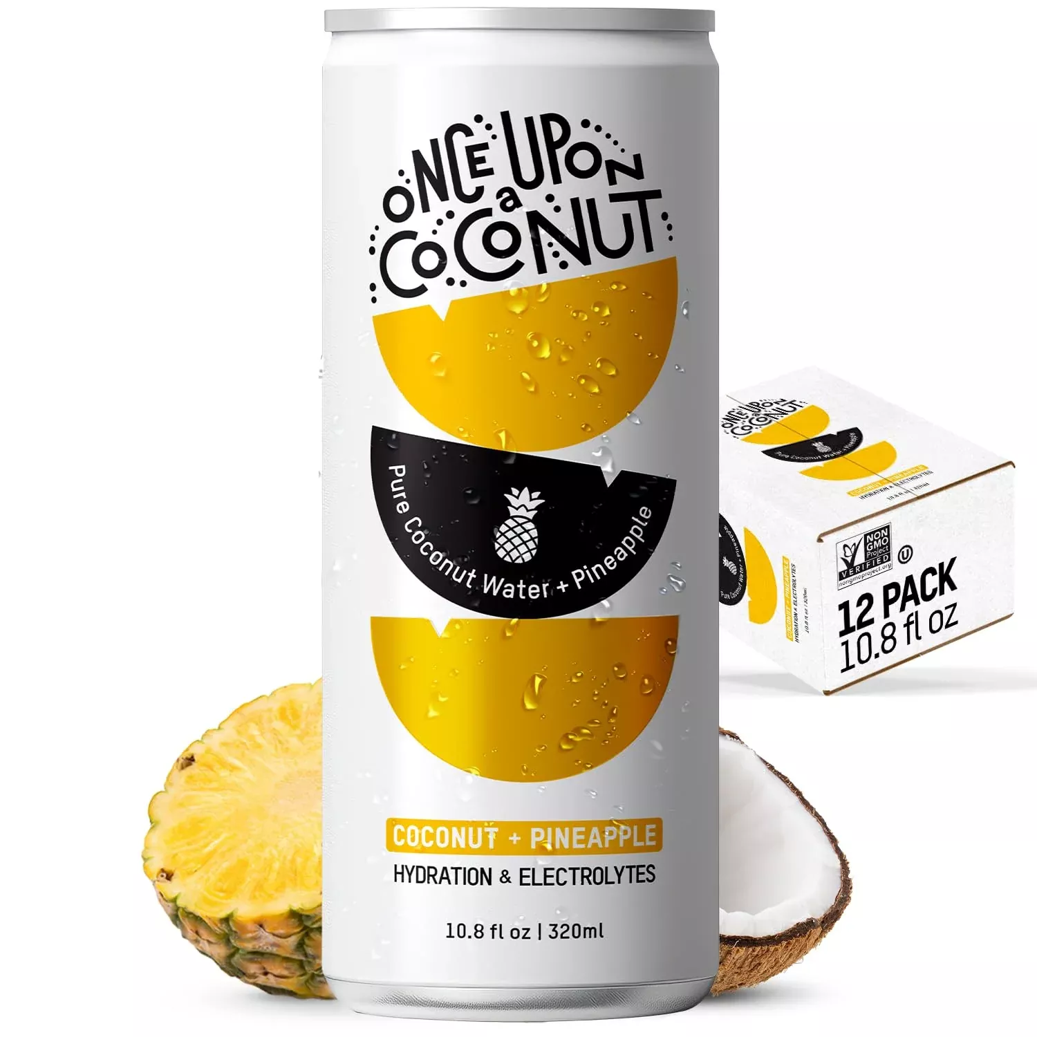 once-upon-coconut-pineapple-coconut-water-natural-hydrating-low-calorie-drink-wi Once Upon A Coconut Pineapple Coconut Water - Natural Hydrating Low Calorie Drink With Electrolytes - No Added Sugar Or Sweetene