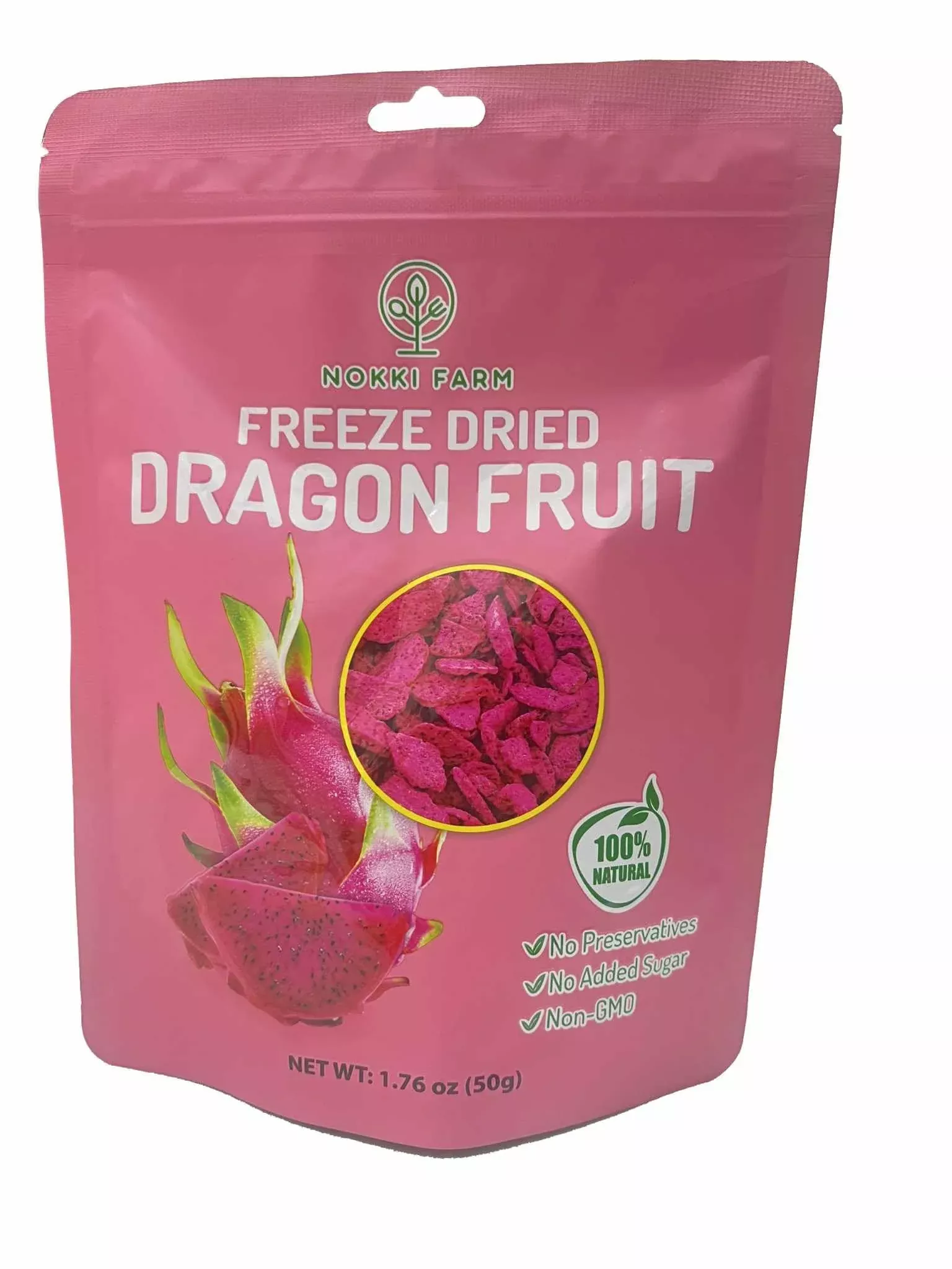 (Pack Of 1) Nokki Farm Freeze-Dried Dragon Fruit 50G