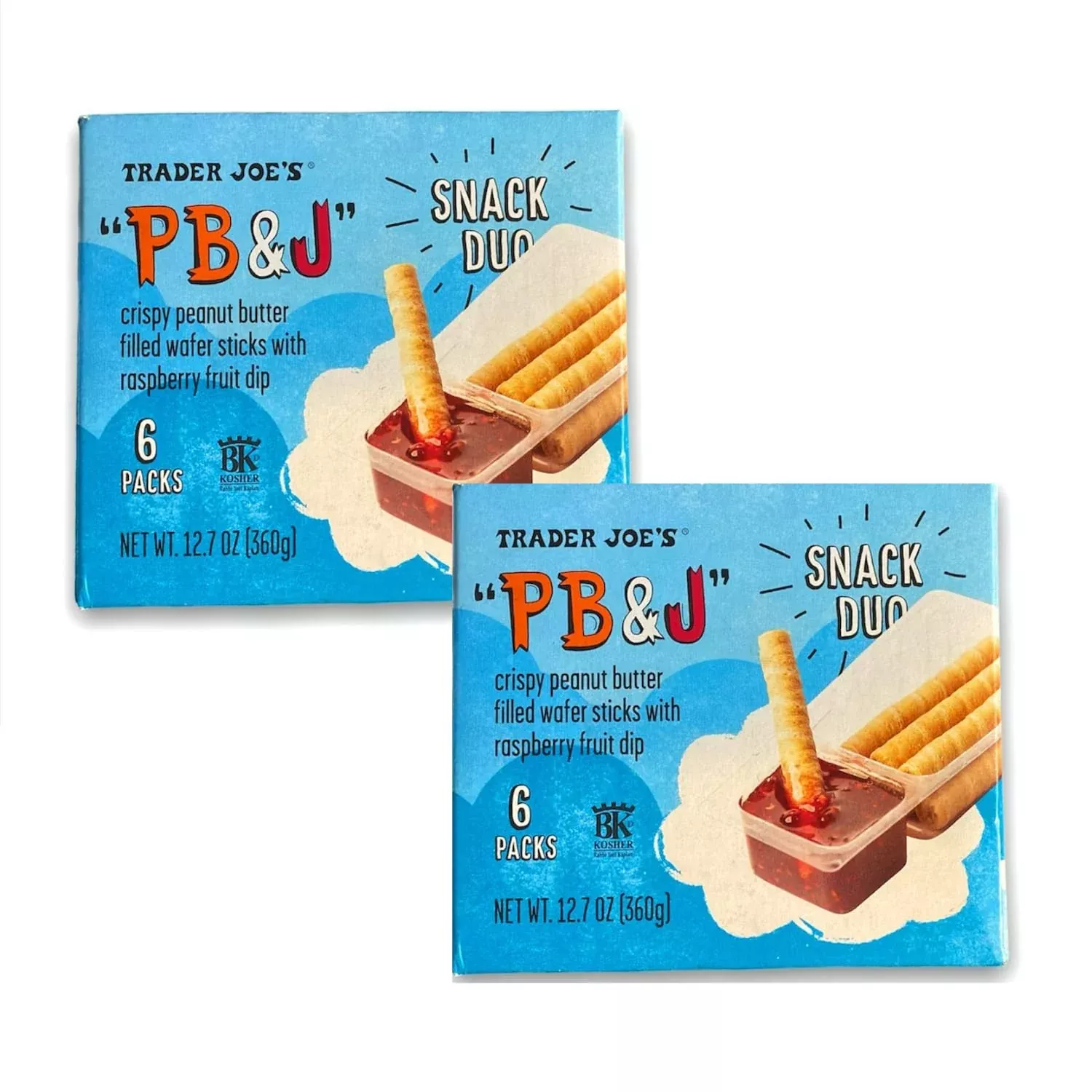 Pb&J Crispy Peanut Butter Filled Wafer Sticks With Raspberry Fuit Dip