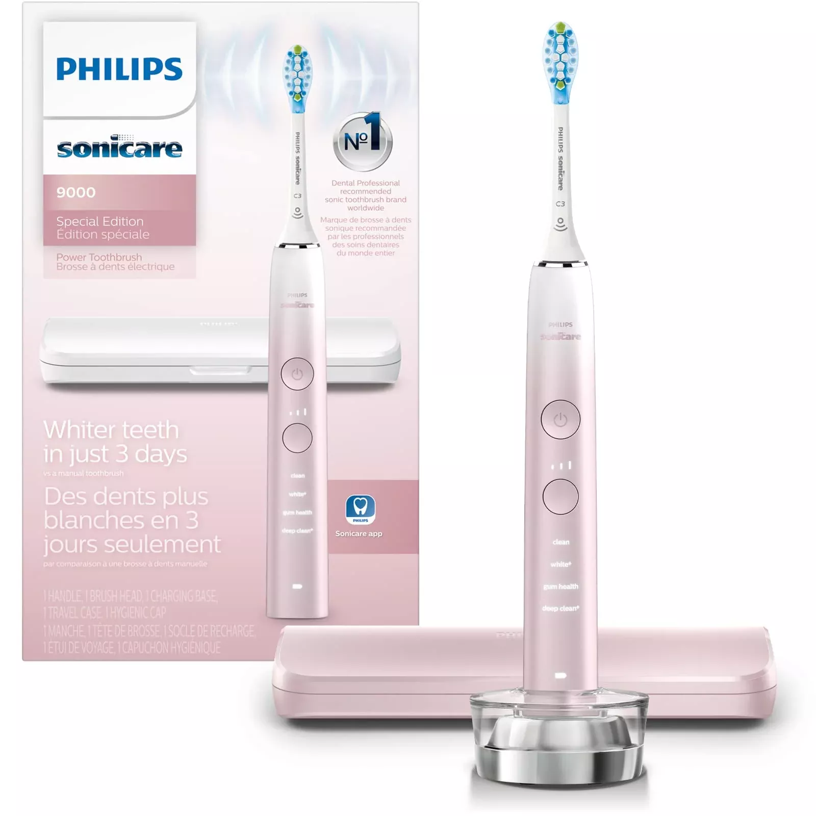 philips-sonicare-9000-special-edition-rechargeable-toothbrush-pink-wh Philips Sonicare 9000 Special Edition Rechargeable Toothbrush, Pink/Wh