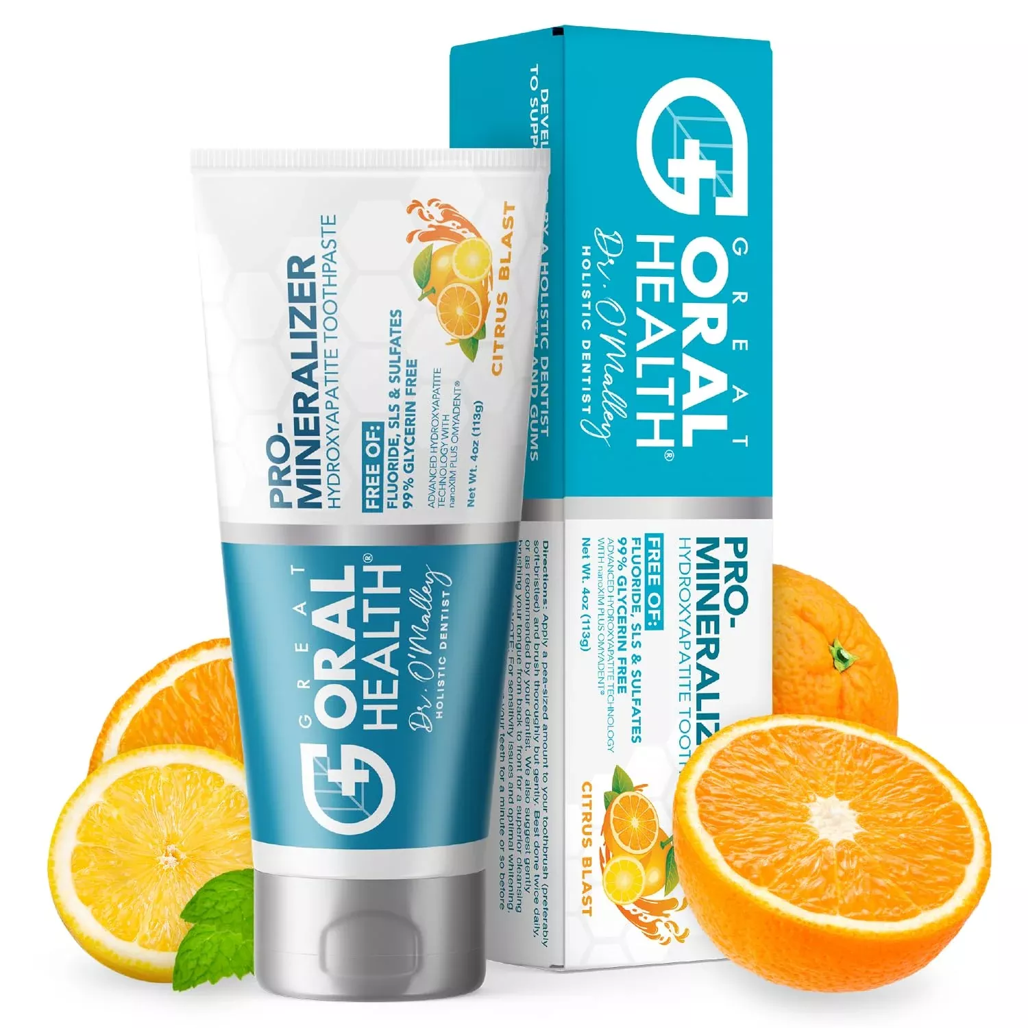 pro-mineralizer-toothpaste-citrus-blast-nano-hydroxyapatite-enamel-support-tooth Pro-Mineralizer Toothpaste Citrus Blast - Nano Hydroxyapatite & Enamel Support Toothpaste W/Xylitol Aloe Vera & Sea Salt - Anti
