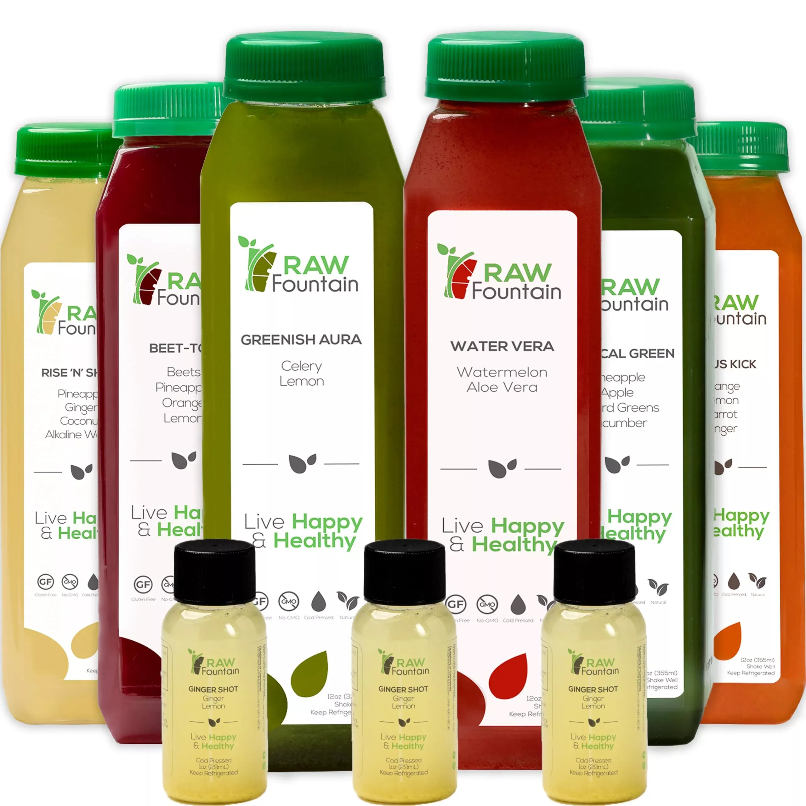 raw-fountain-1-day-juice-cleanse-tropical-flavors-all-natural-raw-cold-pressed-f Raw Fountain 1 Day Juice Cleanse, Tropical Flavors, All Natural Raw, Cold Pressed Fruit And Vegetable Juices, Detox Cleanse, 6 B