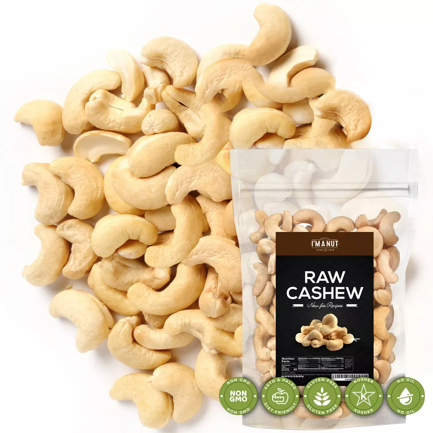 raw-whole-unsalted-cashews-32-oz-2-lb-100-natural Raw Whole Unsalted Cashews 32 Oz (2 Lb) 100% Natural