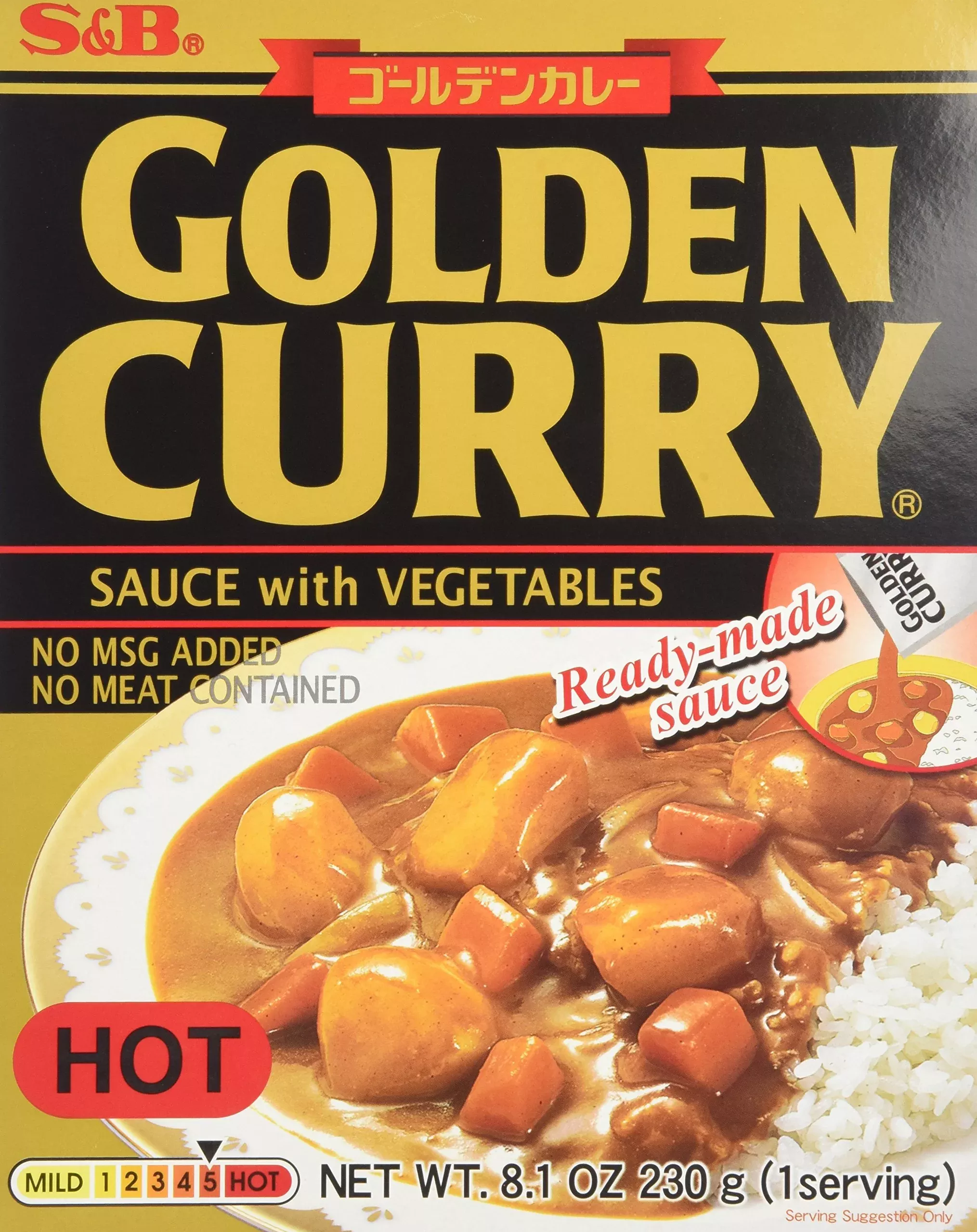 s-b-curry-gold-vegetable-hot-8-1-ounce-pack-5 S&B Curry Gold Vegetable Hot, 8.1-Ounce (Pack Of 5)