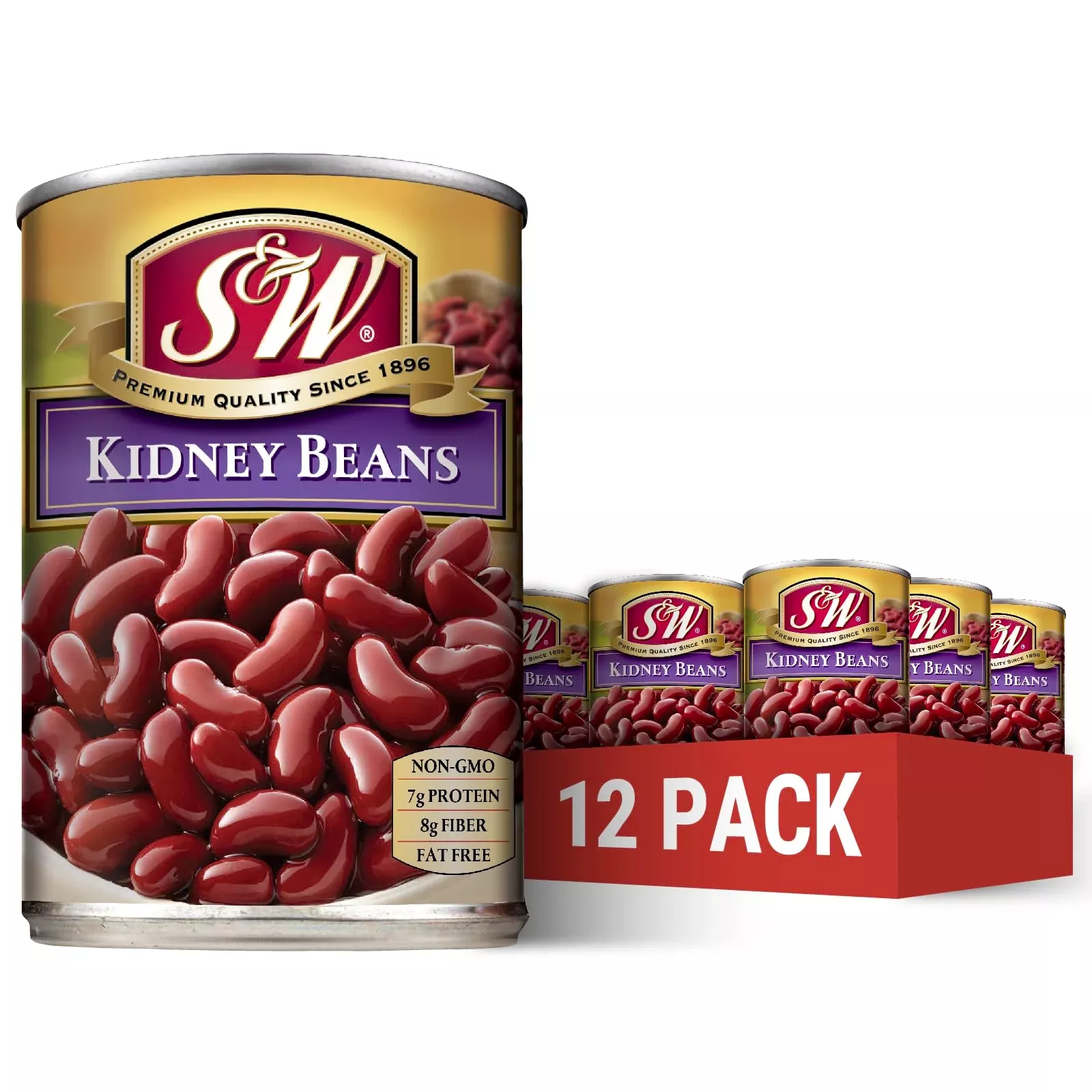 s-w-dark-red-kidney-beans-15-5-oz-can-pack-12 S&W - Dark Red Kidney Beans - 15.5 Oz. Can (Pack Of 12)