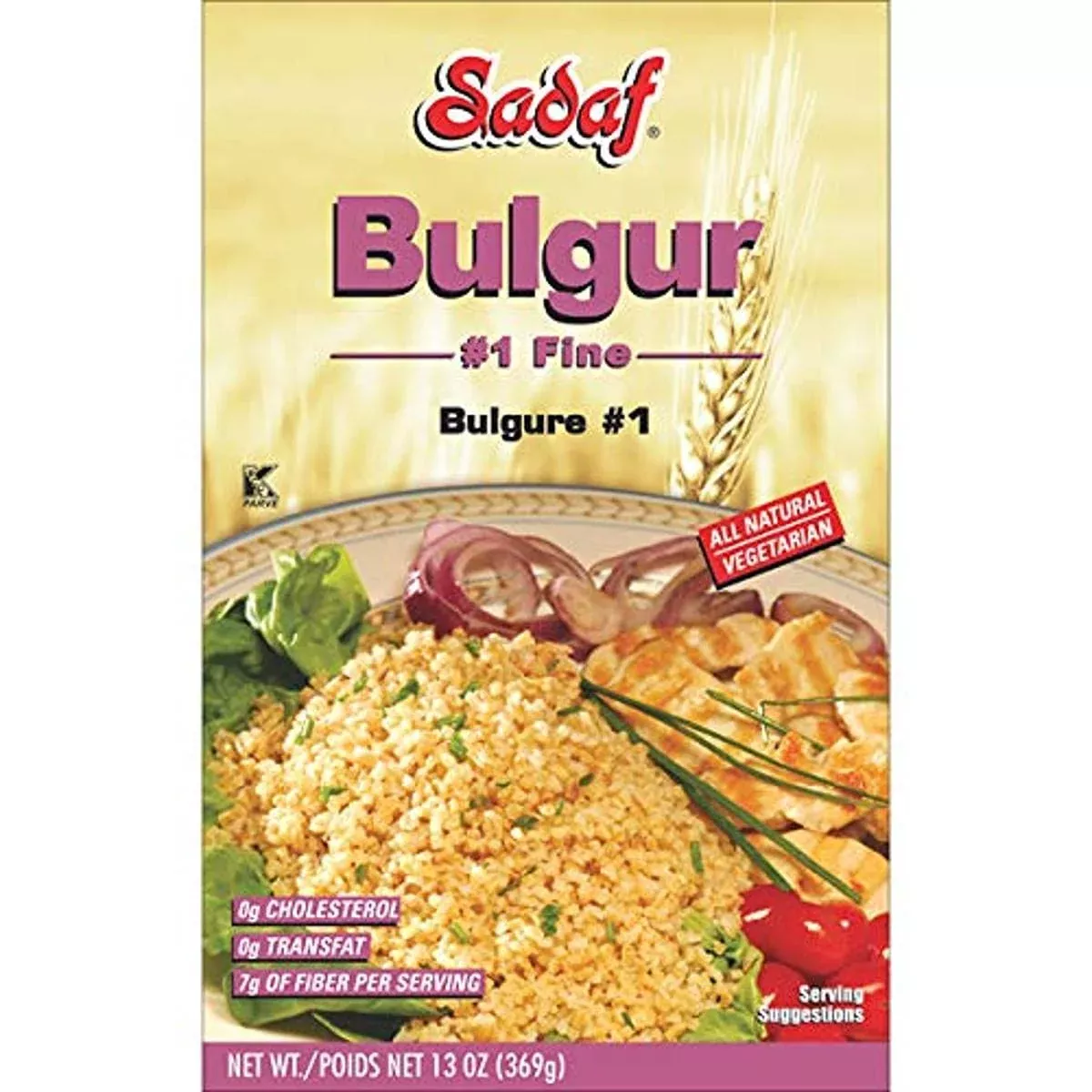 sadaf-bulgur-1-fine-bulgur-wheat-cooking-middle-eastern-cuisine-traditional-heal Sadaf Bulgur #1 Fine - Bulgur Wheat For Cooking - Middle Eastern Cuisine - Traditional & Healthy Meal - Kosher - Vegetarian - 13 Oz Box
