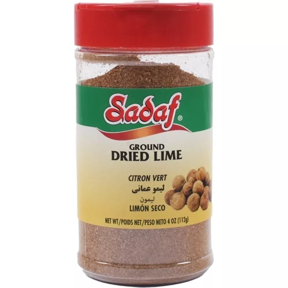 Sadaf Ground Dried Lime - Limoo Omani - Dried Lime Powder For Cooking & Food Flavoring - Lime Grounded - Kosher & Vegetarian - 5 Oz