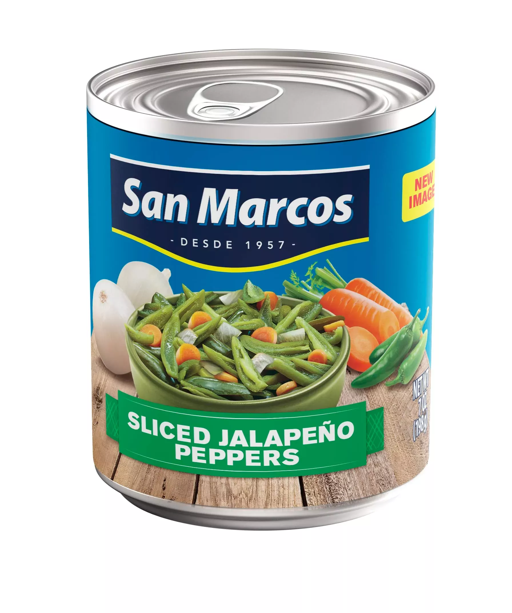 san-marcos-sliced-jalapeno-peppers-7-ounce San Marcos Sliced Jalapeno Peppers, 7 Ounce