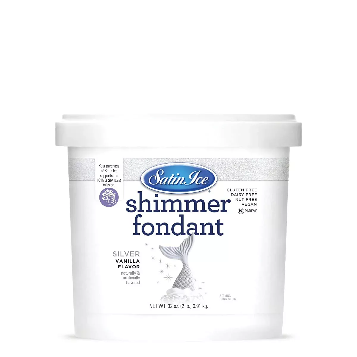 satin-ice-silver-shimmer-fondant-vanilla-2-pounds Satin Ice Silver Shimmer Fondant, Vanilla, 2 Pounds