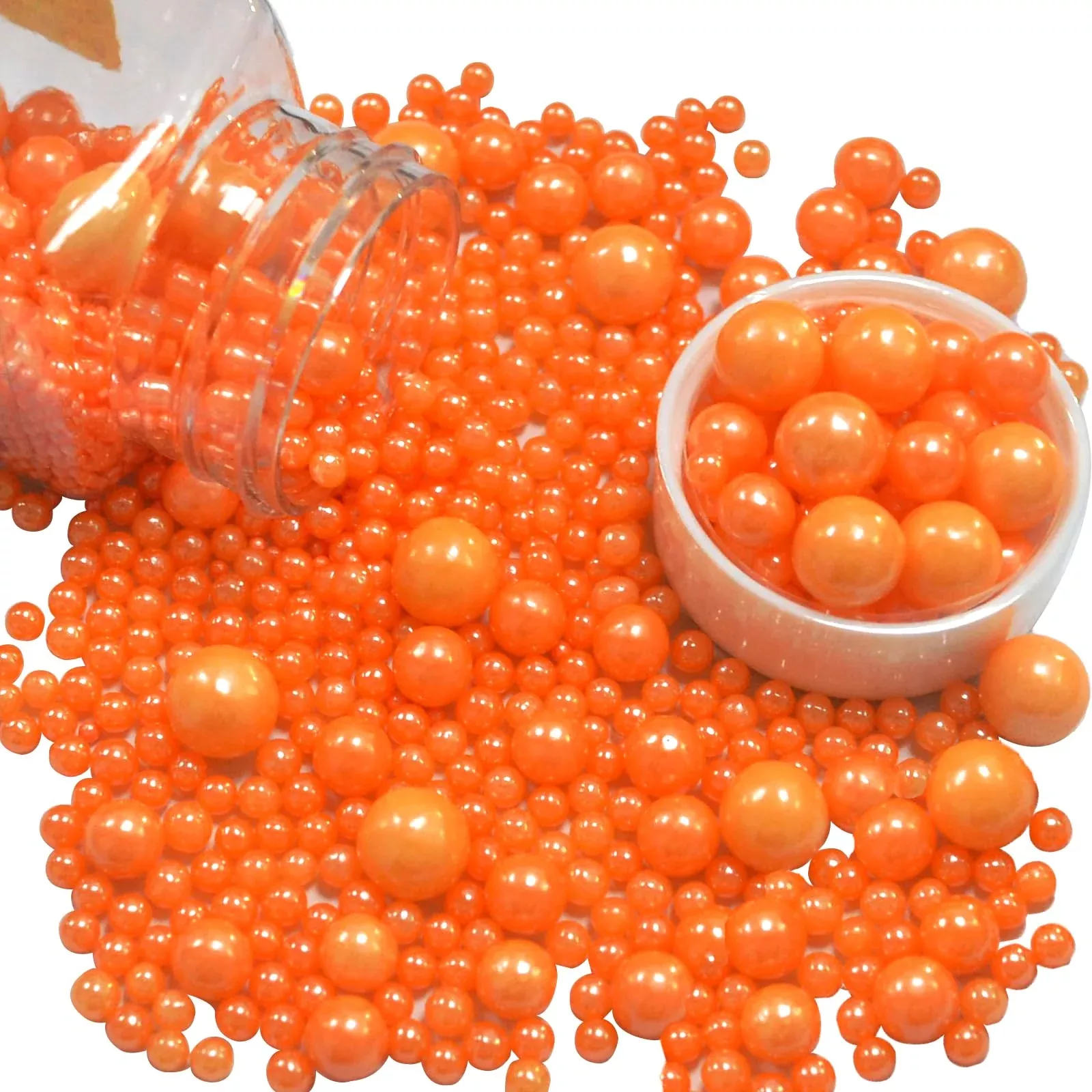 sentovac-orange-pearl-sprinkles-edible-sugar-cake-decorating-fancy-sprinkles-cak Sentovac Orange Pearl Sprinkles Edible Sugar For Cake Decorating Fancy Sprinkles Cake Topper Cupcake Cookie Baking Decorations Halloween Christmas Valentine'S Day Wedding Supplies