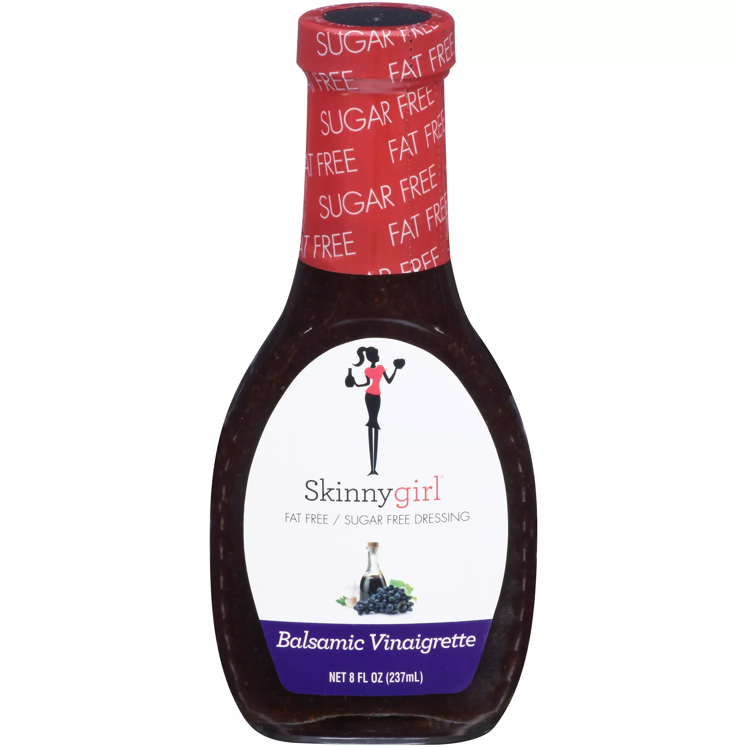 Skinnygirl Fat-Free Salad Dressing, Sugar-Free Balsamic Vinaigrette, 8 Ounce (Pack Of 12)