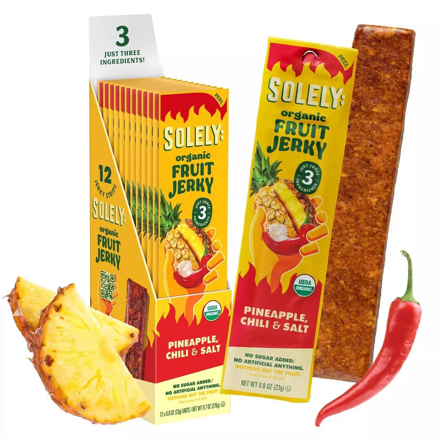 solely-organic-spicy-pineapple-chili-salt-fruit-jerky-12-indiv Solely - Organic Spicy Pineapple Chili And Salt Fruit Jerky - 12 Indiv
