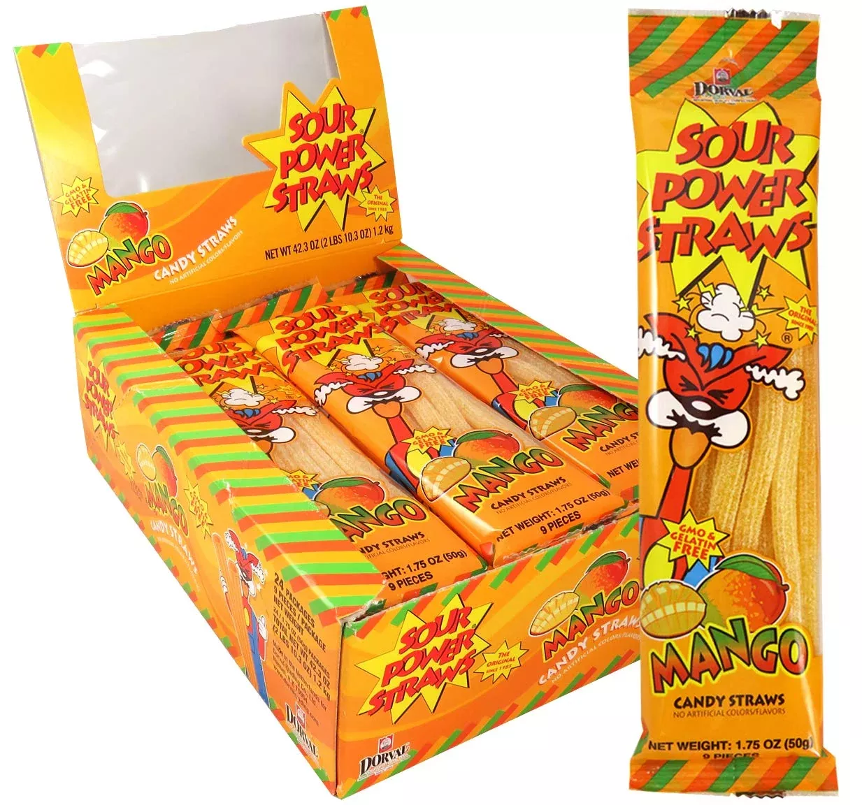 sour-power-candy-straws-mango-1-75-oz-pack-24 Sour Power Candy Straws, Mango, 1.75 Oz (Pack Of 24)