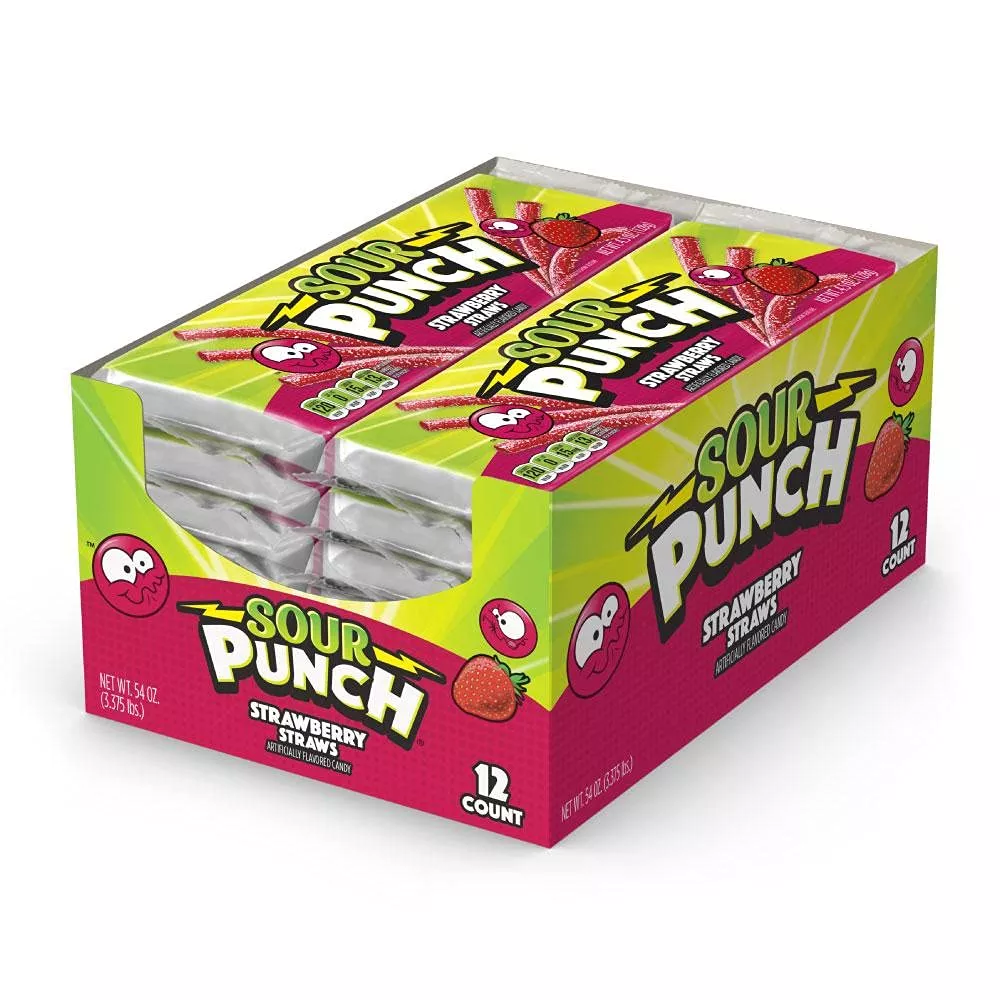sour-punch-straws-sweet-sour-strawberry-fruit-flavor-chewy-candy-4-5oz-tray-12-p Sour Punch Straws, Sweet & Sour Strawberry Fruit Flavor, Chewy Candy, 4.5Oz Tray (12 Pack)