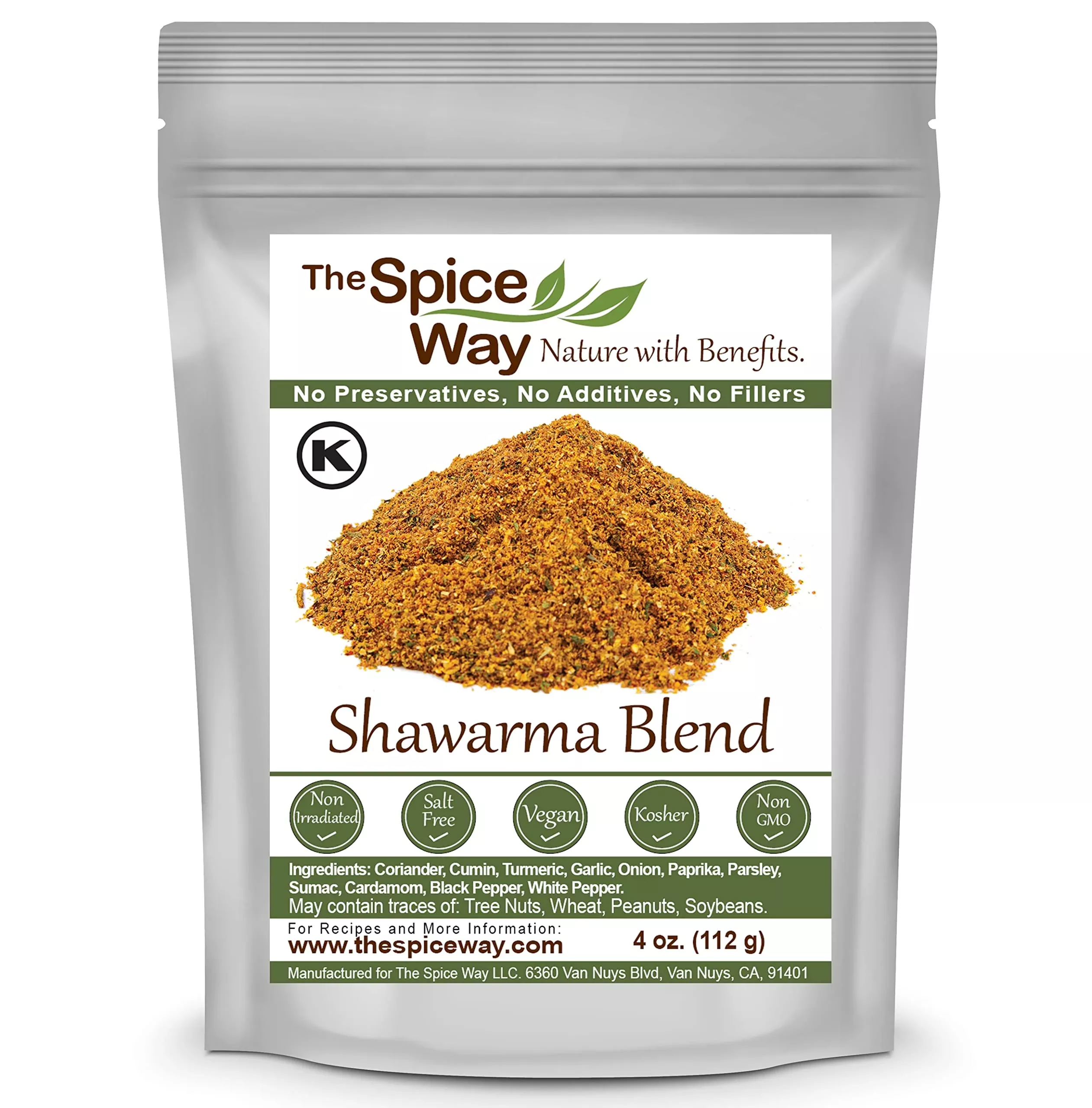 The Spice Way - Shawarma Seasoning Blend - Recipe Included (Meat And Poultry Rub/Meat And Poultry Spice) - 4 Oz
